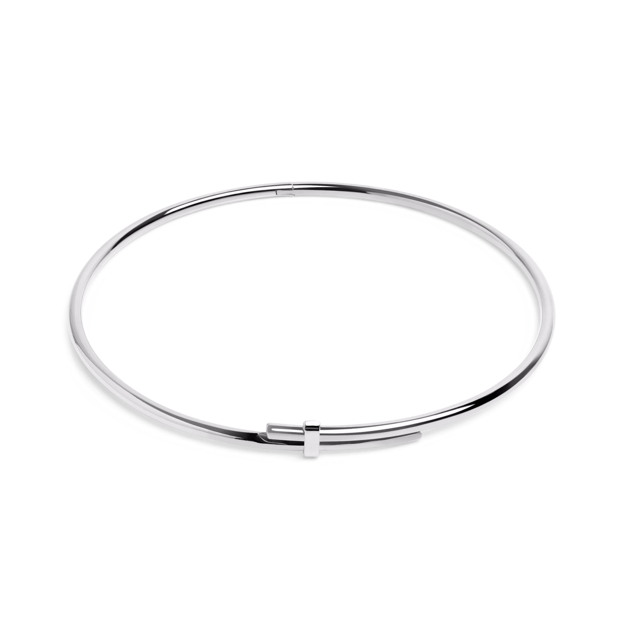 Crossover Necklace Sterling Silver White Gold Vermeil 14k White Gold 18k White Gold    Front First
