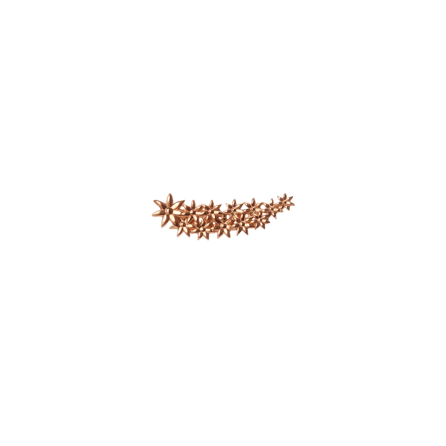 Flower Climber Rose Gold Vermeil 14k Rose Gold 18k Rose Gold Half Side    Front First