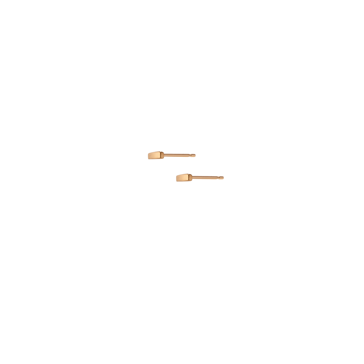 Mini Gold Bar Earring Yellow Gold Vermeil 14k Yellow Gold 18k Yellow Gold Half Side  Pair | Single |