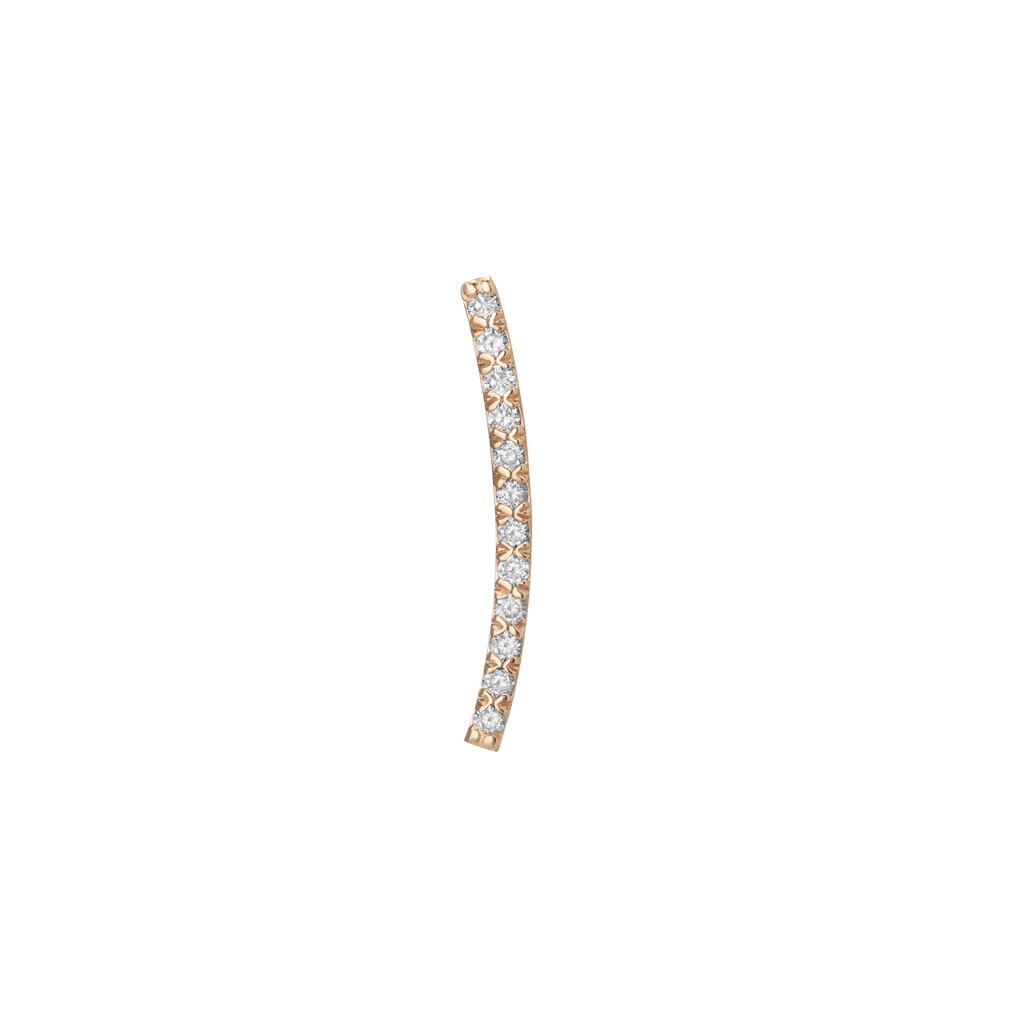 Diamond Path Earring Yellow Gold Vermeil 14k Yellow Gold 18k Yellow Gold White Diamonds    Front First Pair | Single |