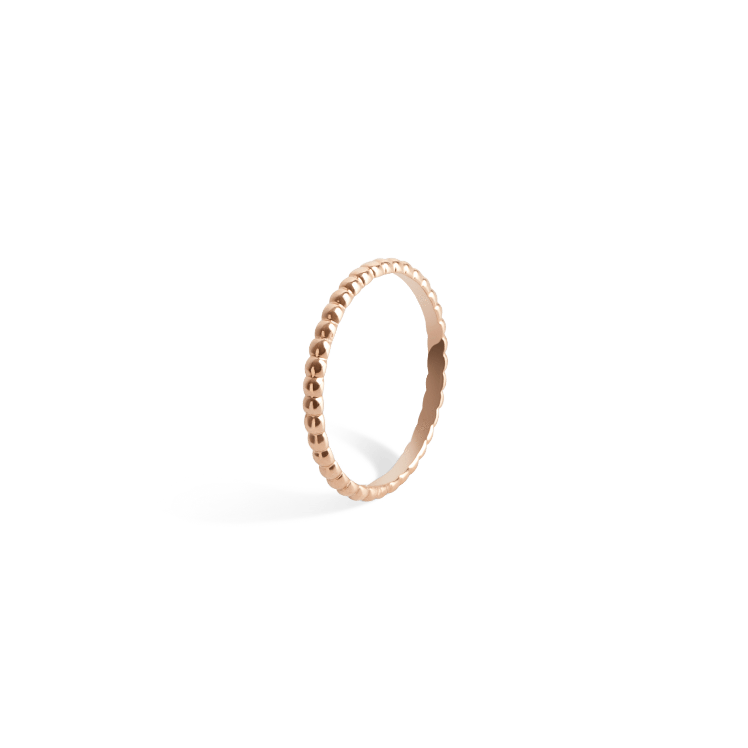 Mini Circle Ring Rose Gold Vermeil 14k Rose Gold 18k Rose Gold Half Side   Front First