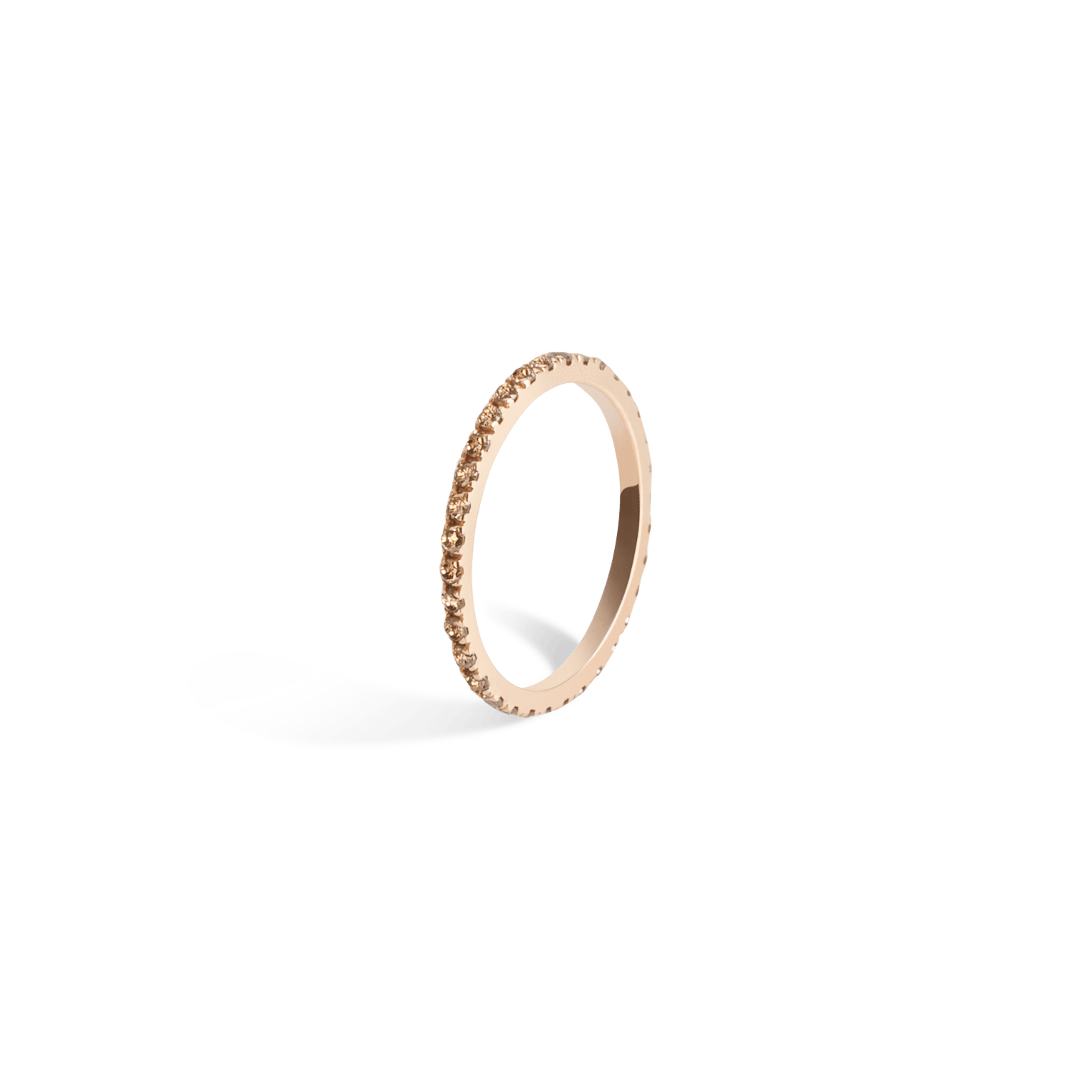 Quadricolor Ring  Rose Gold Vermeil 14k Rose Gold 18k Rose Gold White Diamonds Half Side    Front First