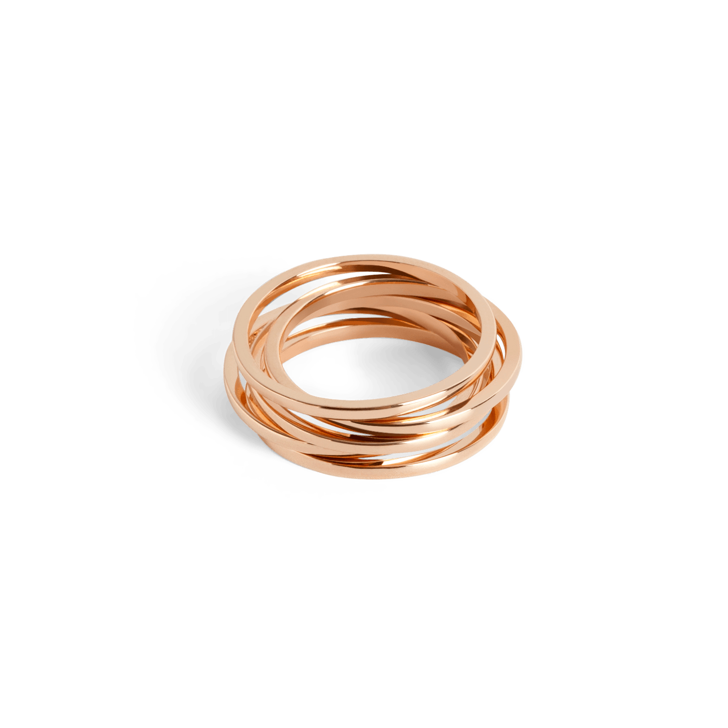 Stackable Ring Rose Gold Vermeil 14k Rose Gold 18k Rose Gold Laid down