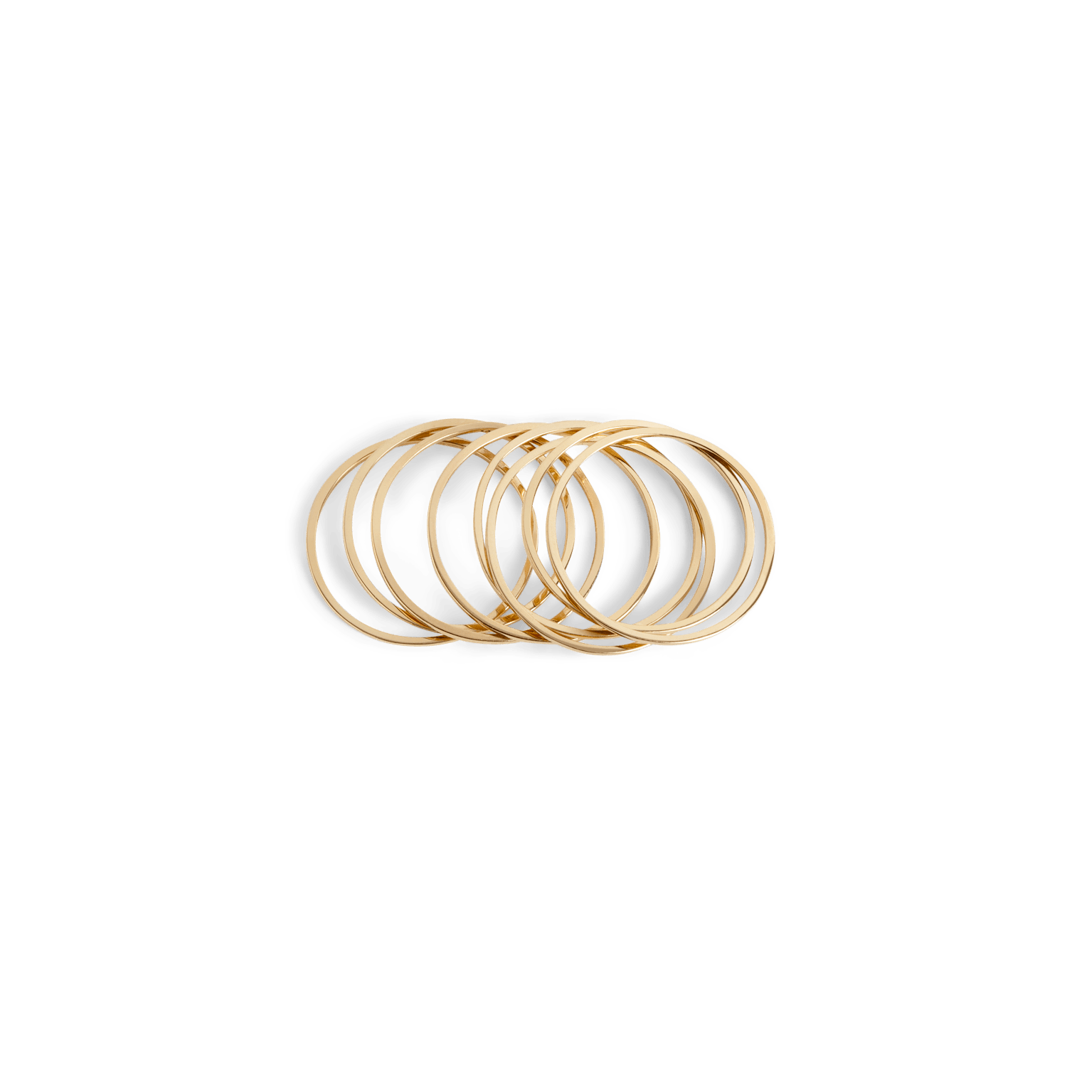 Stackable Ring Yellow Gold Vermeil 14k Yellow Gold 18k Yellow Gold Laid down   Front First