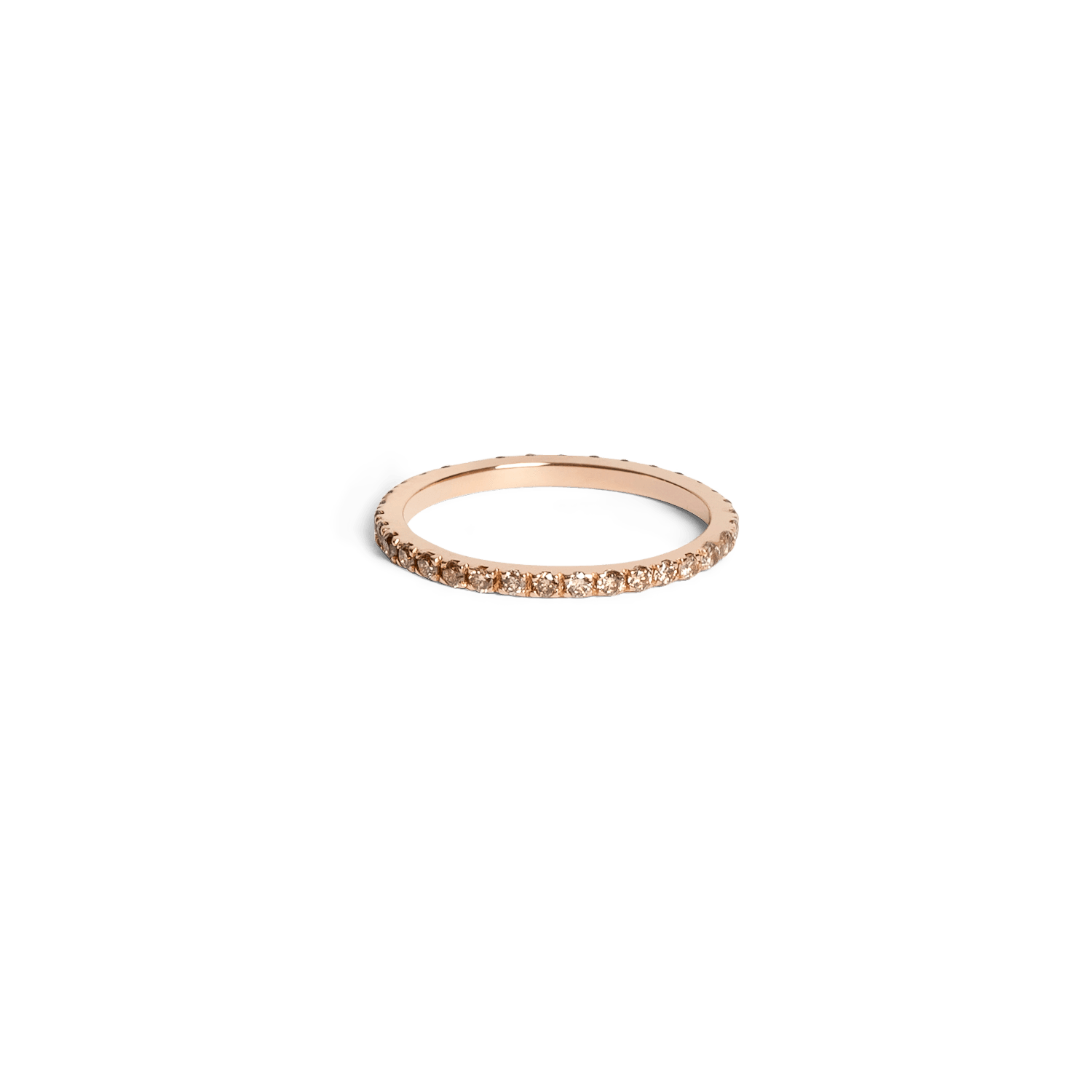 Quadricolor Ring  Rose Gold Vermeil 14k Rose Gold 18k Rose Gold White Diamonds Laid down