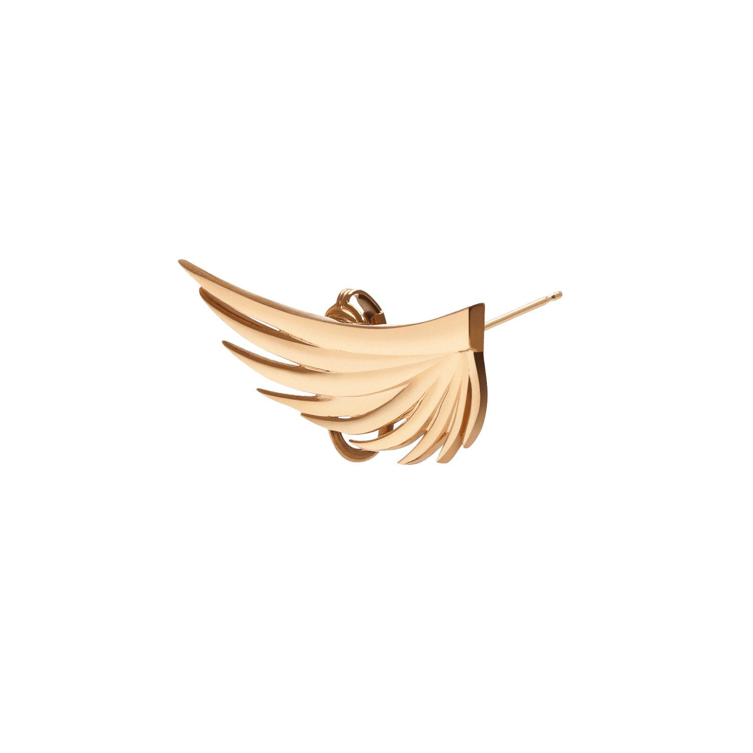 Feather Ear Cuff Yellow Gold Vermeil 14k Yellow Gold 18k Yellow Gold Half Side   Pair | Single |