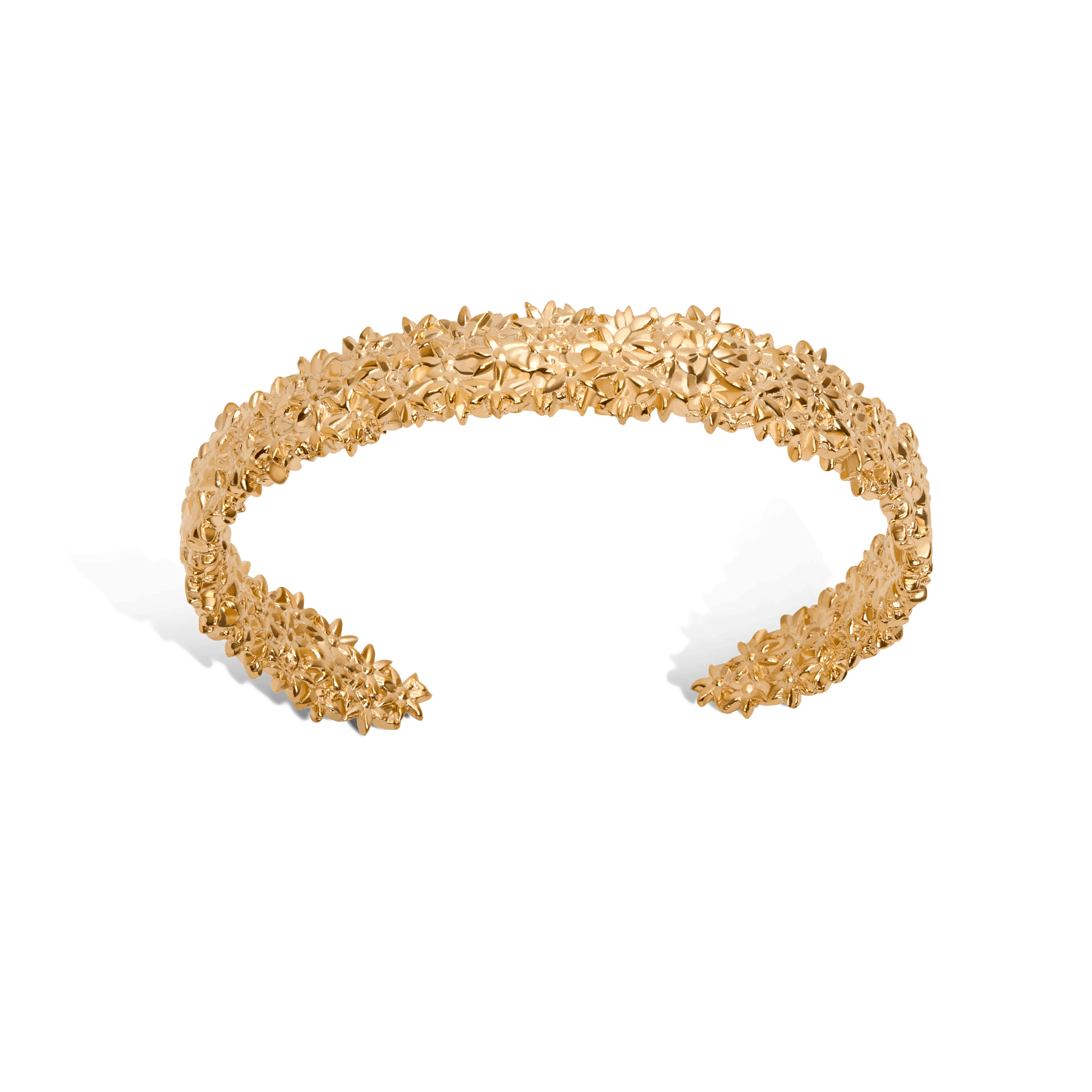 Flower Bracelet Closed Yellow Gold Vermeil 14k Yellow Gold 18k Yellow Gold