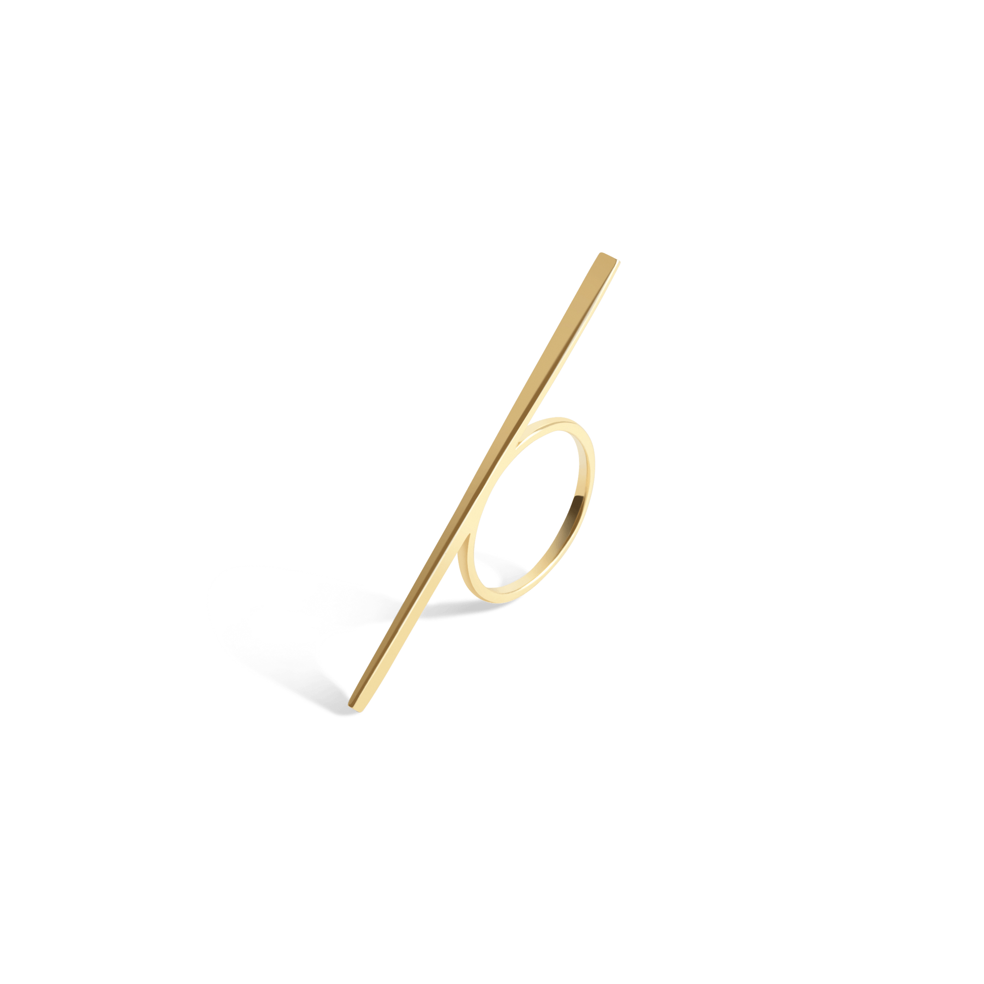Obelisk Ring Yellow Gold Vermeil 14k Yellow Gold 18k Yellow Gold Half Side    Front First