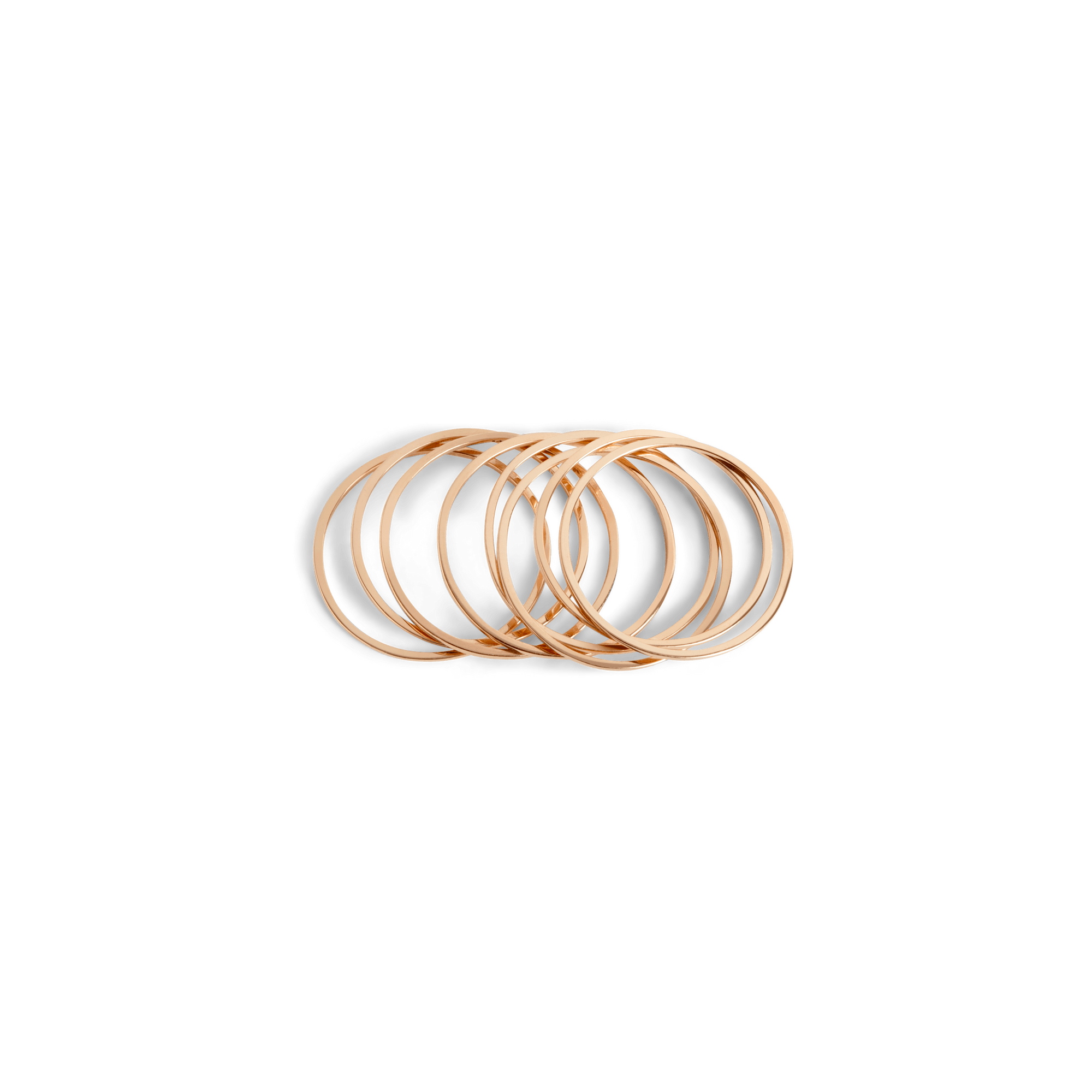 Stackable Ring Rose Gold Vermeil 14k Rose Gold 18k Rose Gold Laid down   Front First