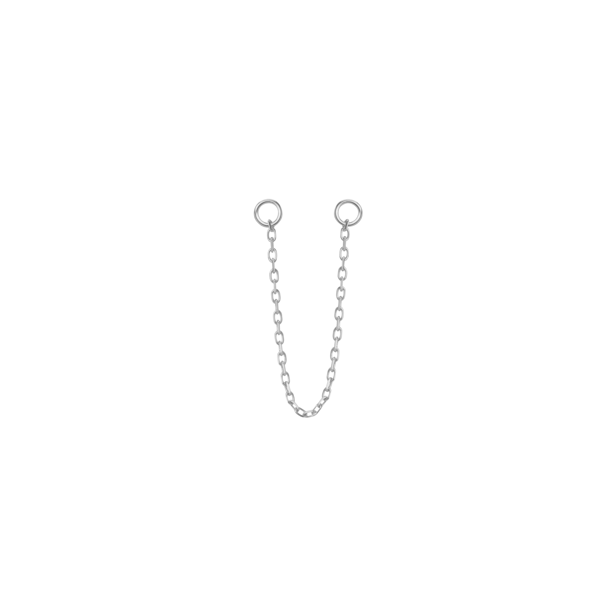Chain Ear Jacket Sterling Silver White Gold Vermeil 14k White Gold 18k White Gold     Front First Pair | Single |