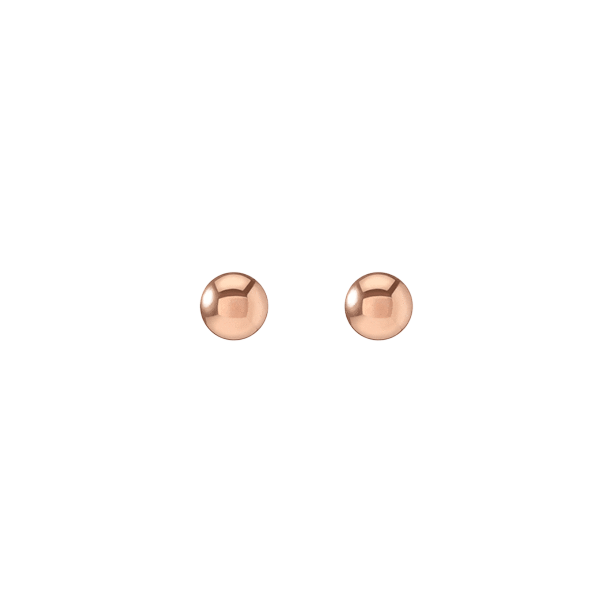 Gold Ball Studs Rose Gold Vermeil 14k Rose Gold 18k Rose Gold   First Single | Pair |