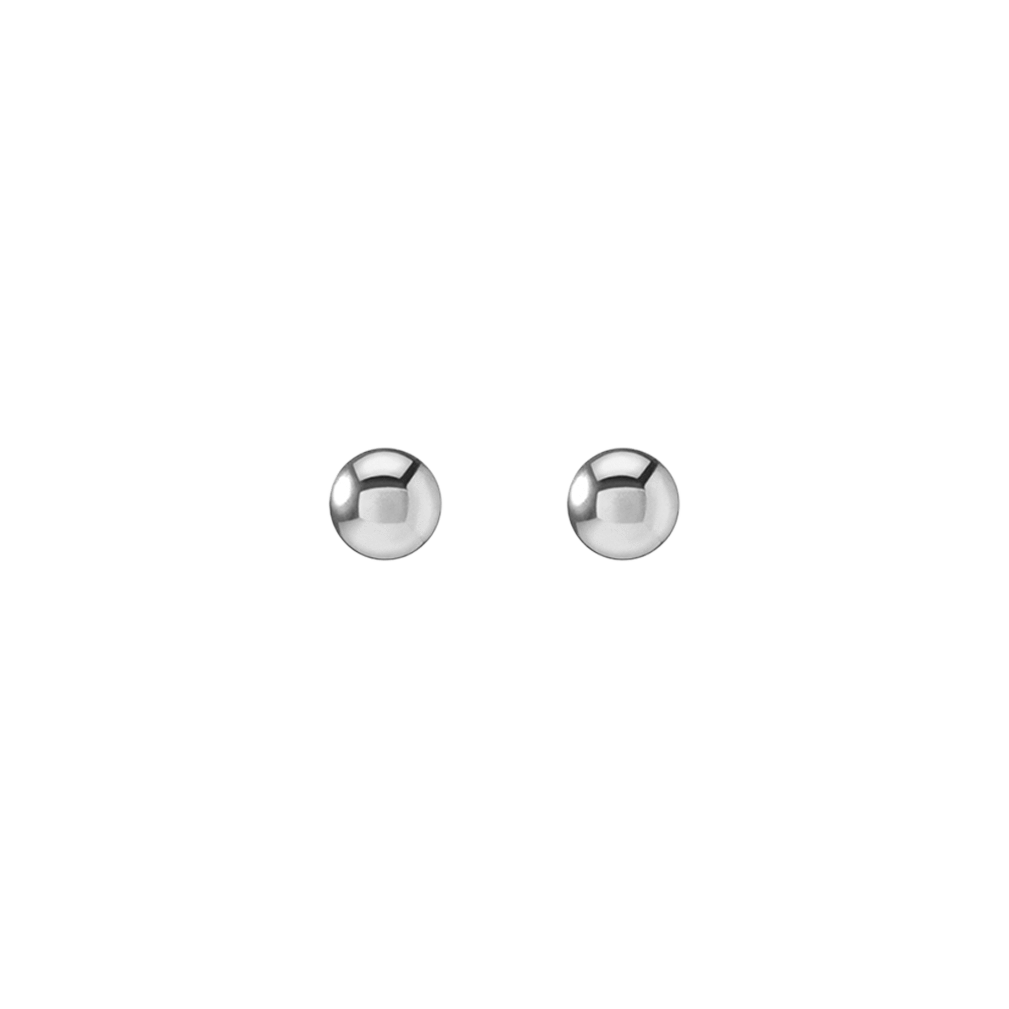 Gold Ball Studs White Gold Vermeil 14k White Gold 18k White Gold   First Single | Pair |