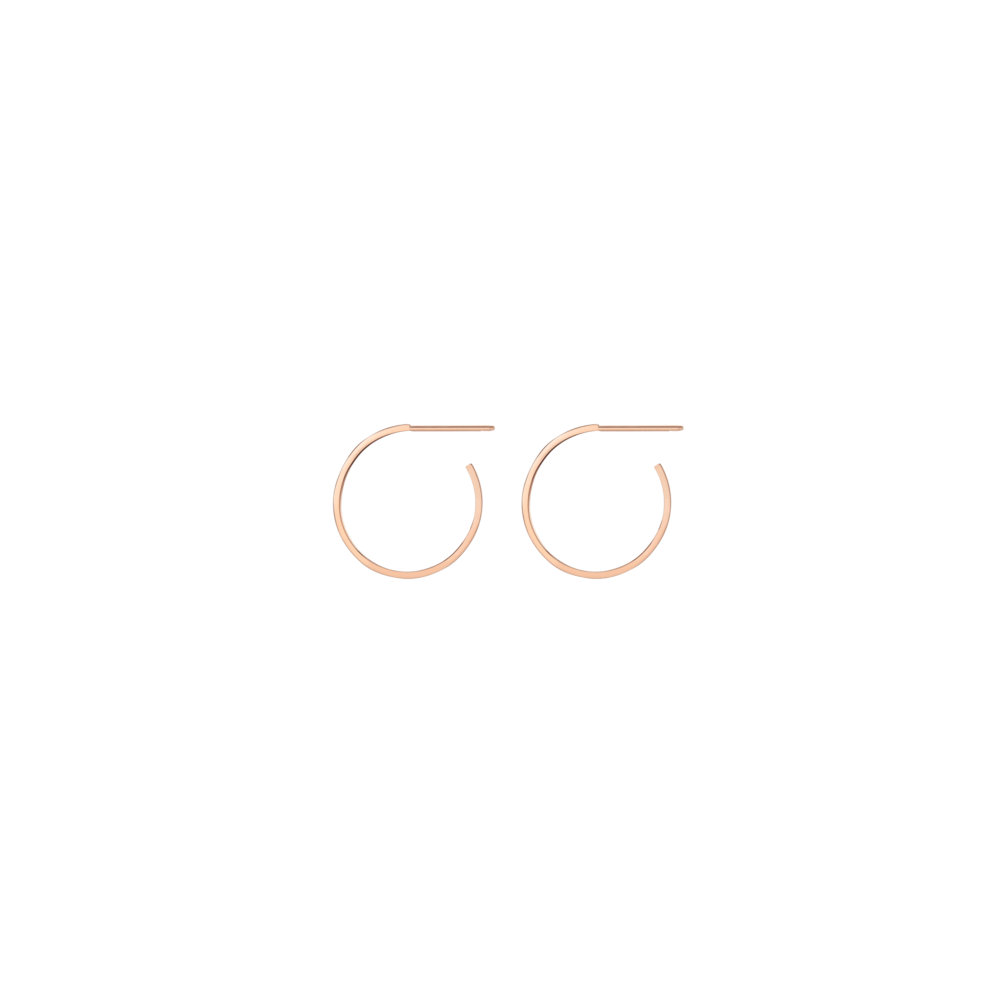 Medium Hoop Earrings Rose Gold Vermeil 14k Rose Gold 18k Rose Gold    Single | Pair |