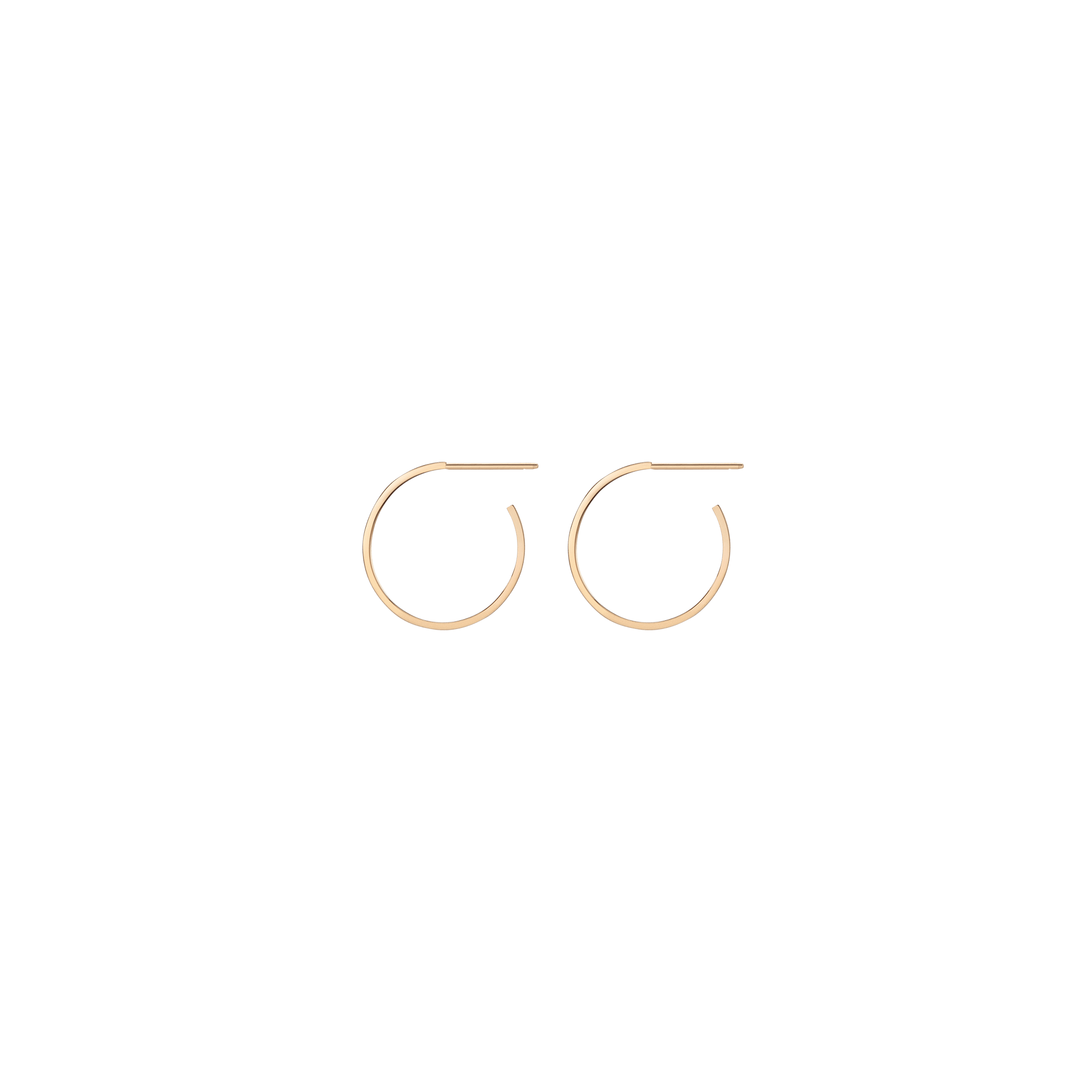 Medium Hoop Earrings Yellow Gold Vermeil 14k Yellow Gold 18k Yellow Gold Single | Pair |
