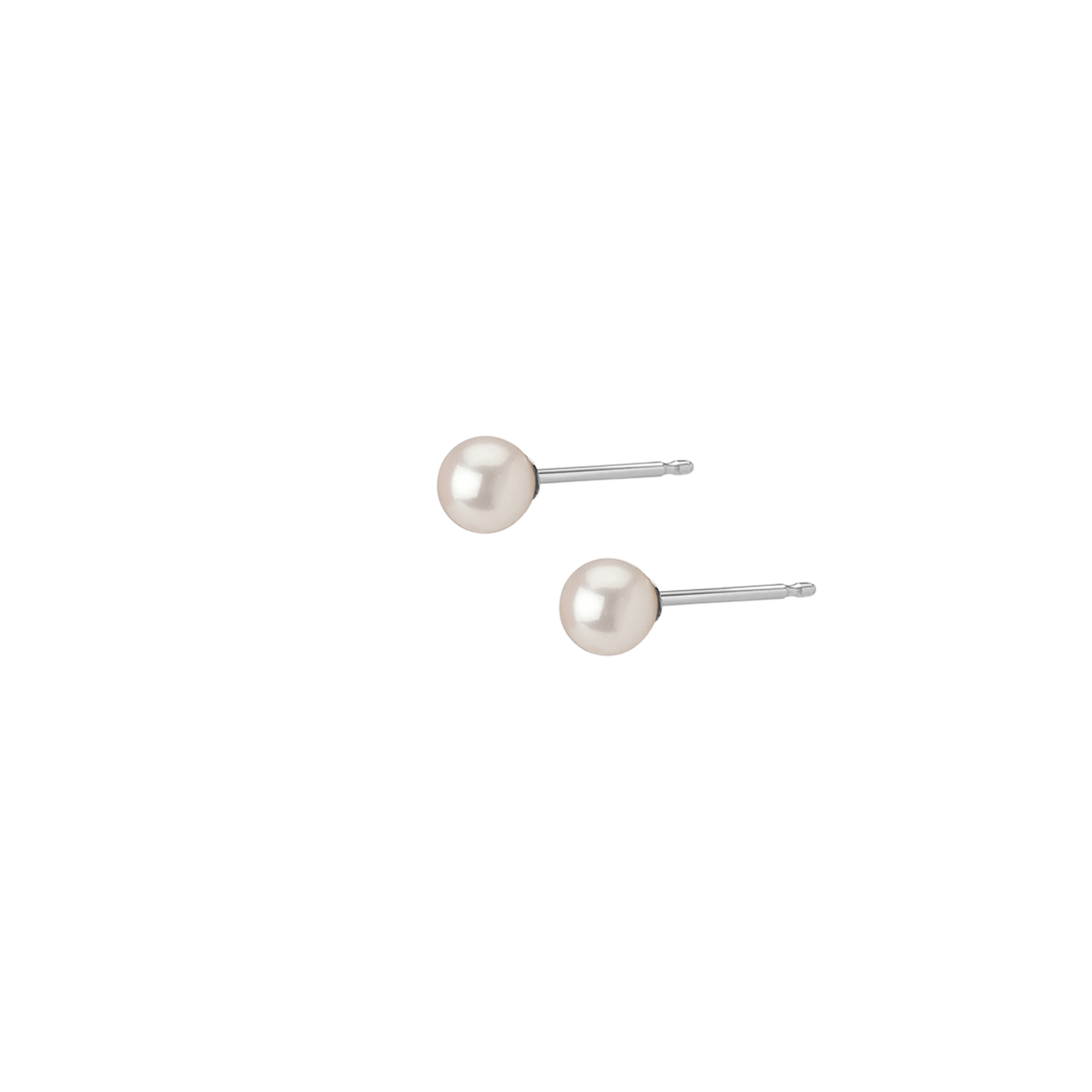 Pearl Studs White Gold Vermeil 14k White Gold 18k White Gold First Single | Pair |