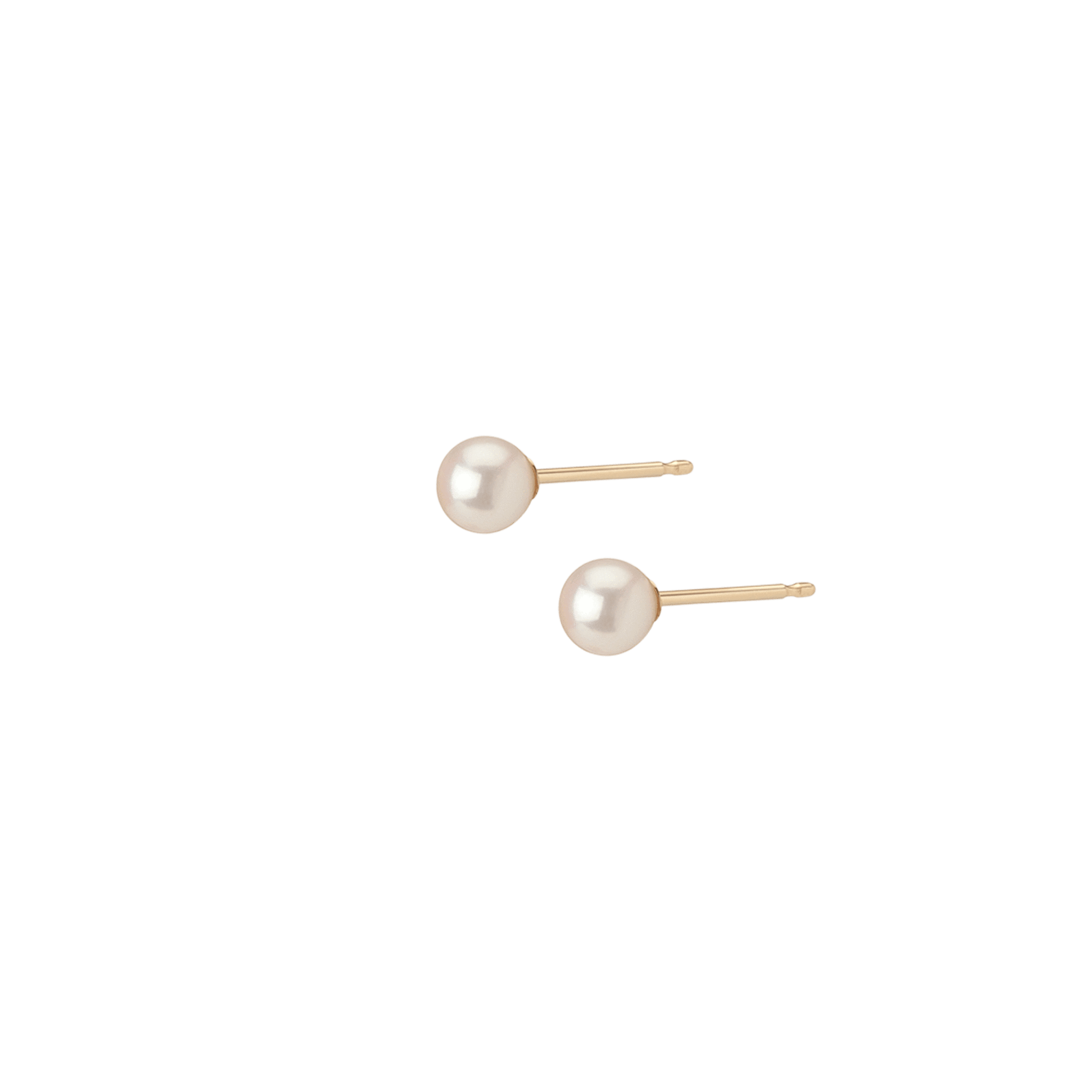 Pearl Studs Yellow Gold Vermeil 14k Yellow Gold 18k Yellow Gold First Single | Pair |