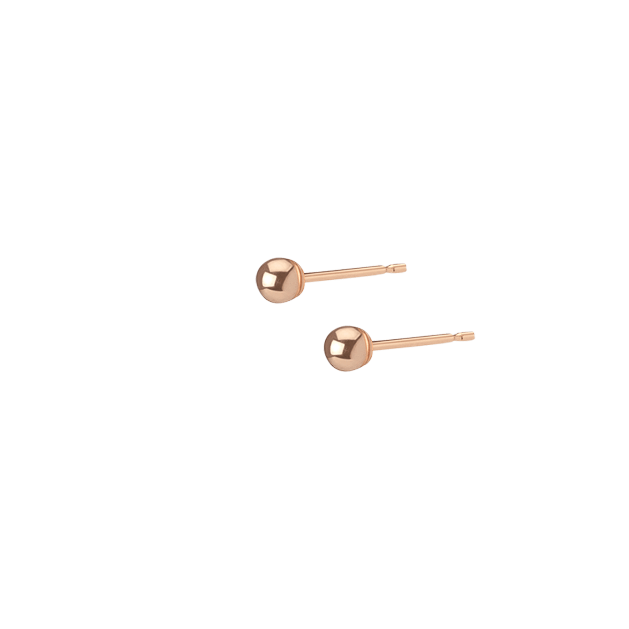Gold Ball Studs Rose Gold Vermeil 14k Rose Gold 18k Rose Gold   Single | Pair |