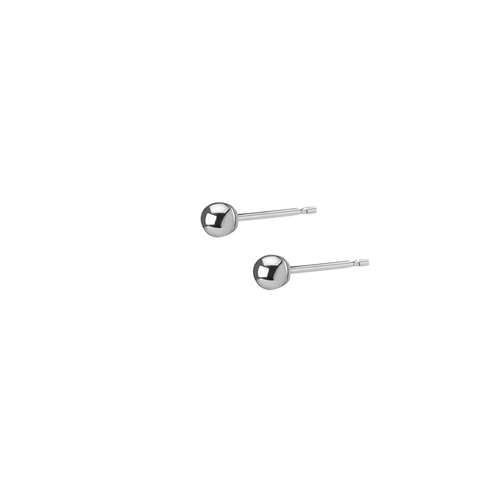 Gold Ball Studs White Gold Vermeil 14k White Gold 18k White Gold    Single | Pair |