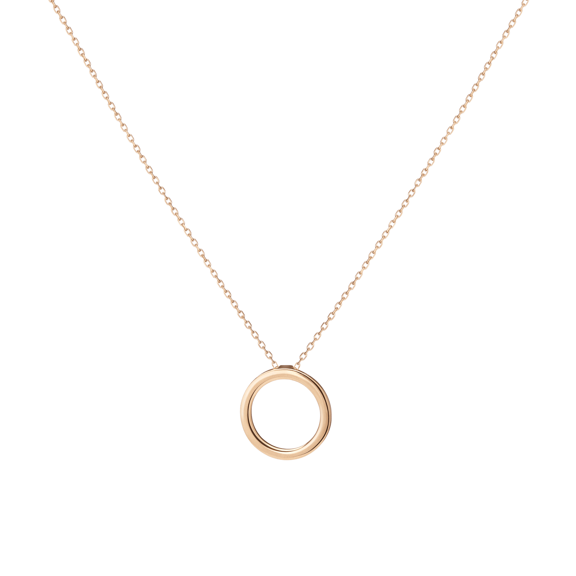 Solid Circle Necklace Yellow Gold Vermeil 14k Yellow Gold 18k Yellow Gold First