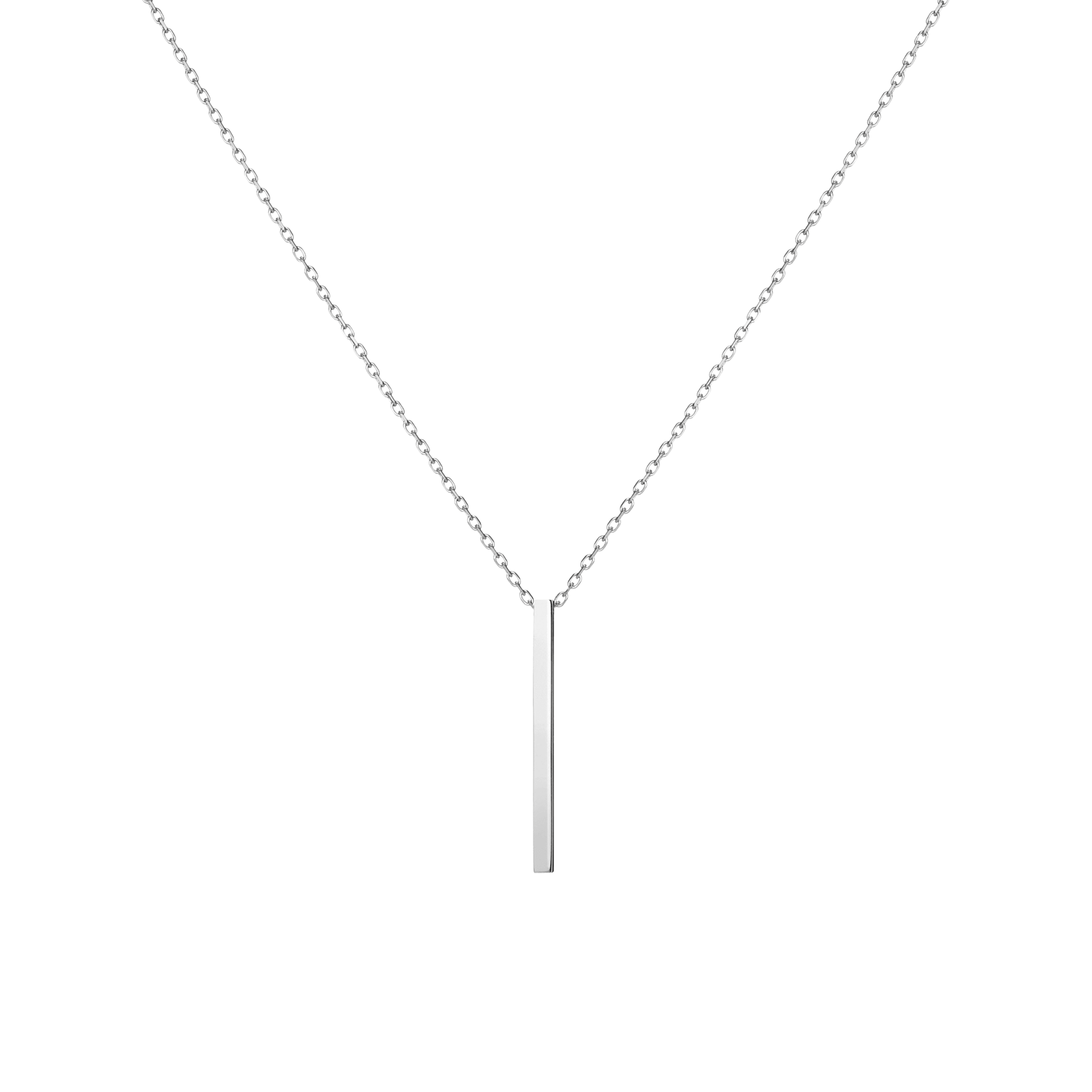 Short Gold Bar Drop Necklace White Gold Vermeil 14k White Gold 18k White Gold First