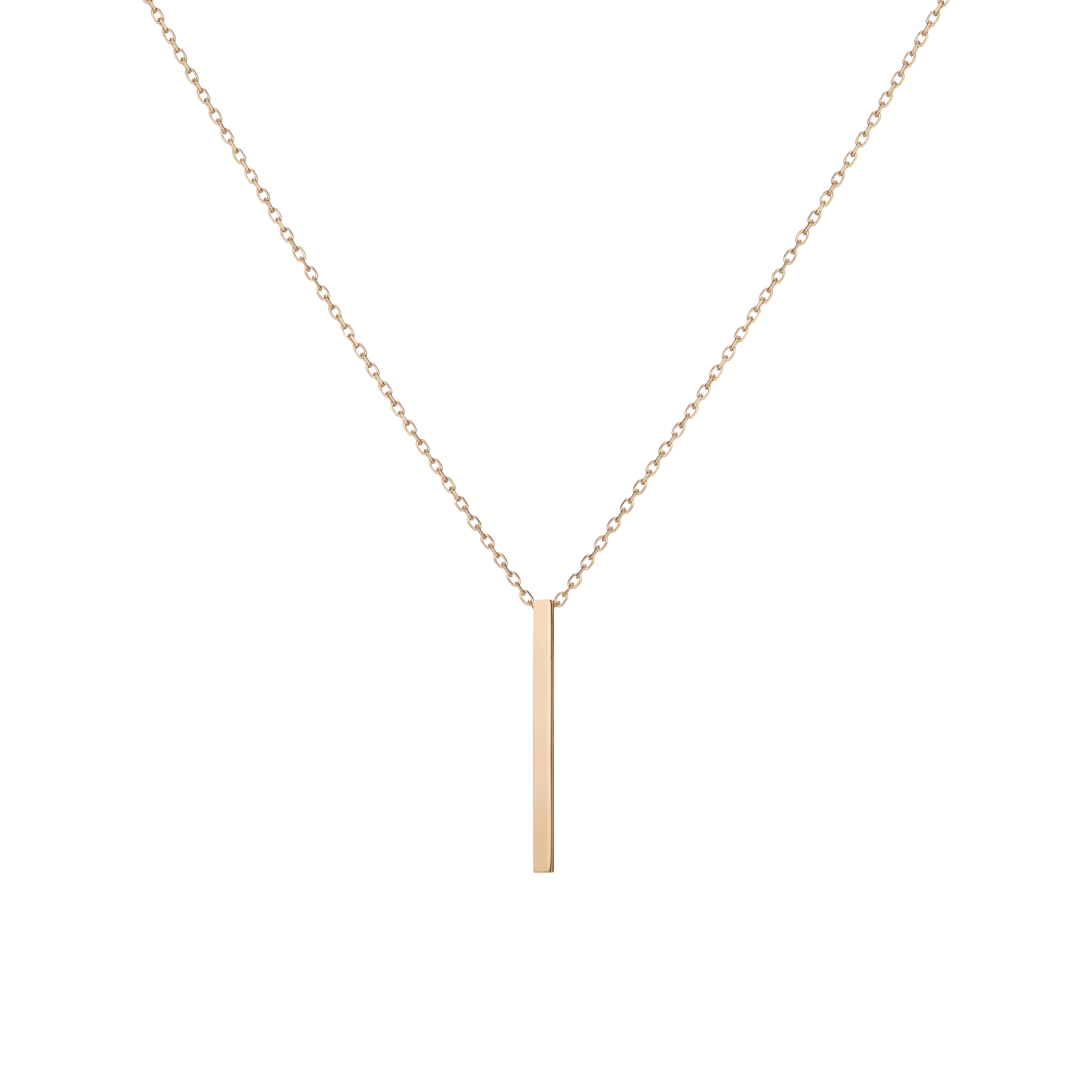 Short Gold Bar Drop Necklace Yellow Gold Vermeil 14k Yellow Gold 18k Yellow Gold First