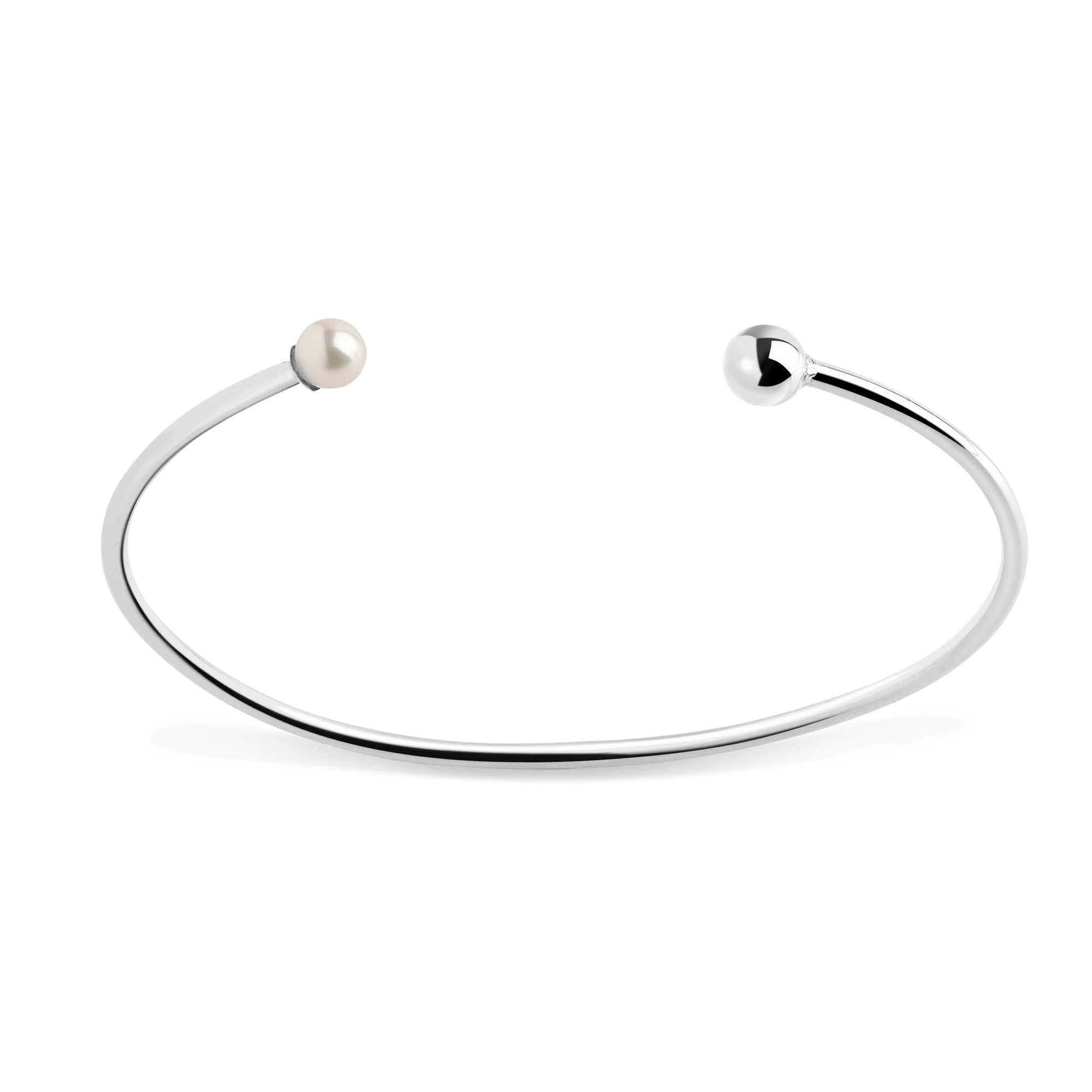 Asymmetric Pearl Cuff Sterling Silver White Gold Vermeil 14k White Gold 18k White Gold     Front First