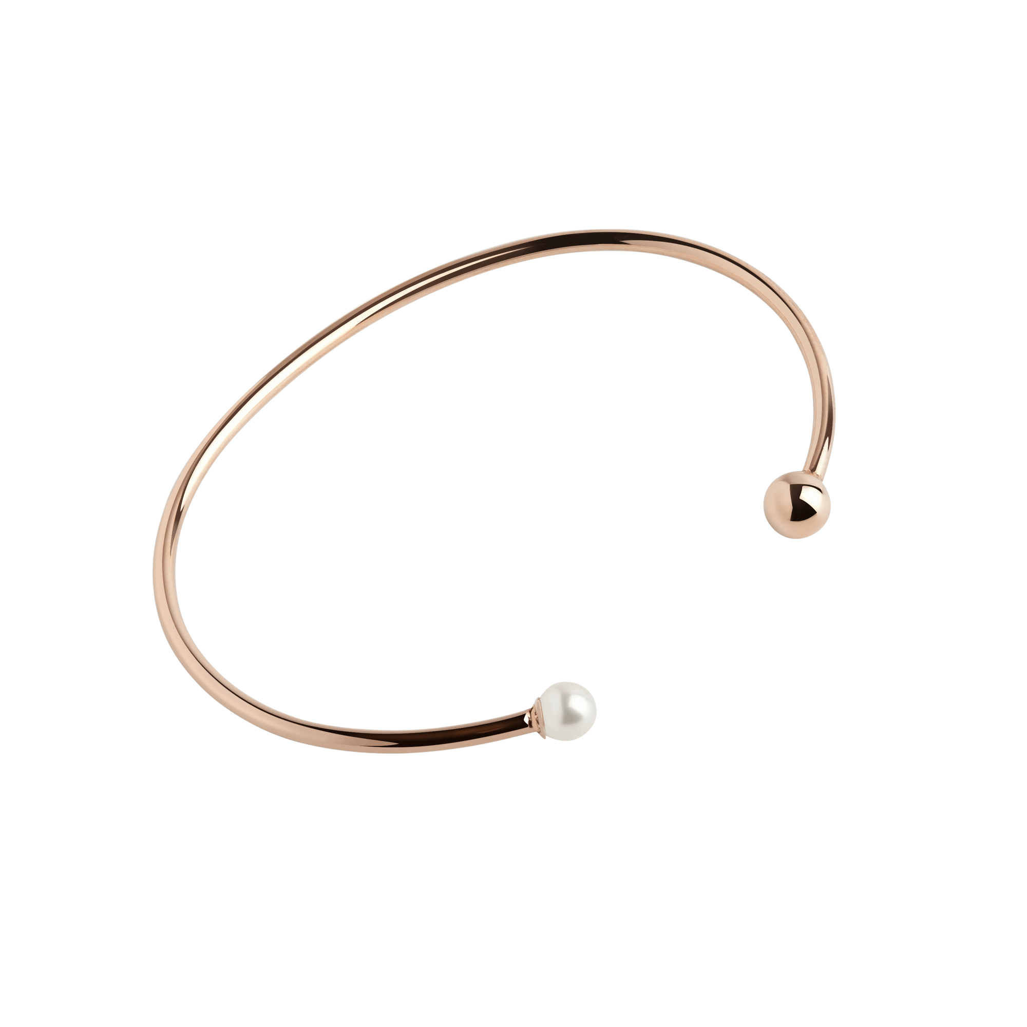 Asymmetric Pearl Cuff Rose Gold Vermeil 14k Rose Gold 18k Rose Gold Laid down