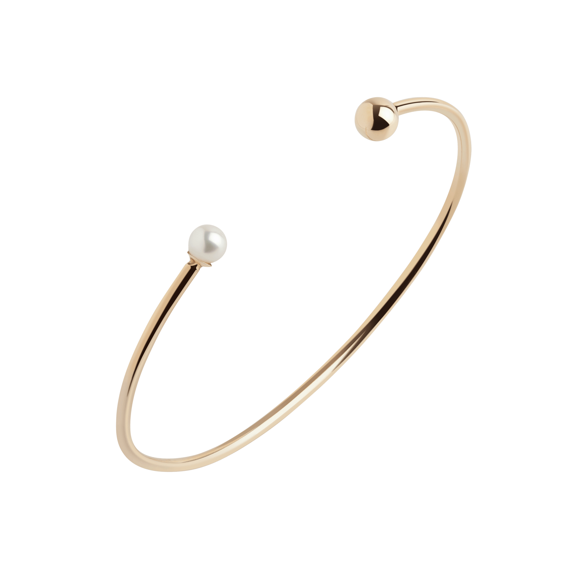 Asymmetric Pearl Cuff Yellow Gold Vermeil 14k Yellow Gold 18k Yellow Gold Laid down