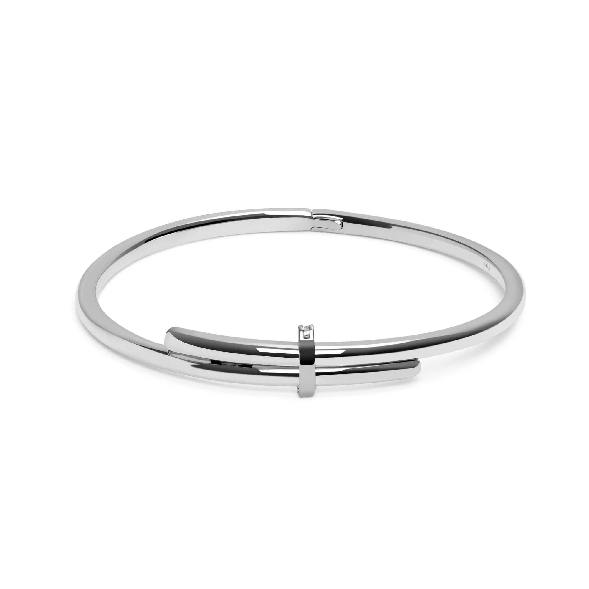 Crossover Bracelet Sterling Silver White Gold Vermeil 14k White Gold 18k White Gold
