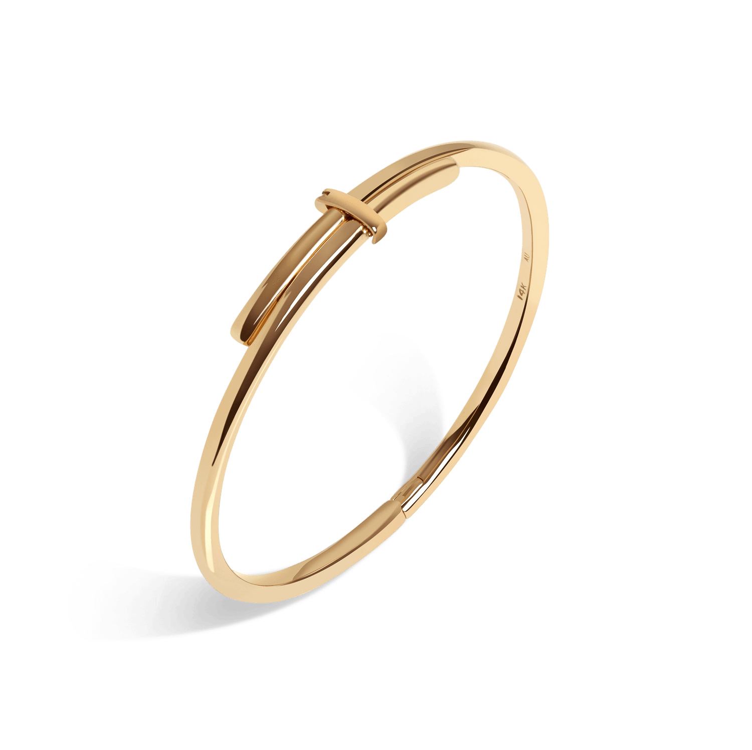 Crossover Bracelet Yellow Gold Vermeil 14k Yellow Gold 18k Yellow Gold Half Side    Front First