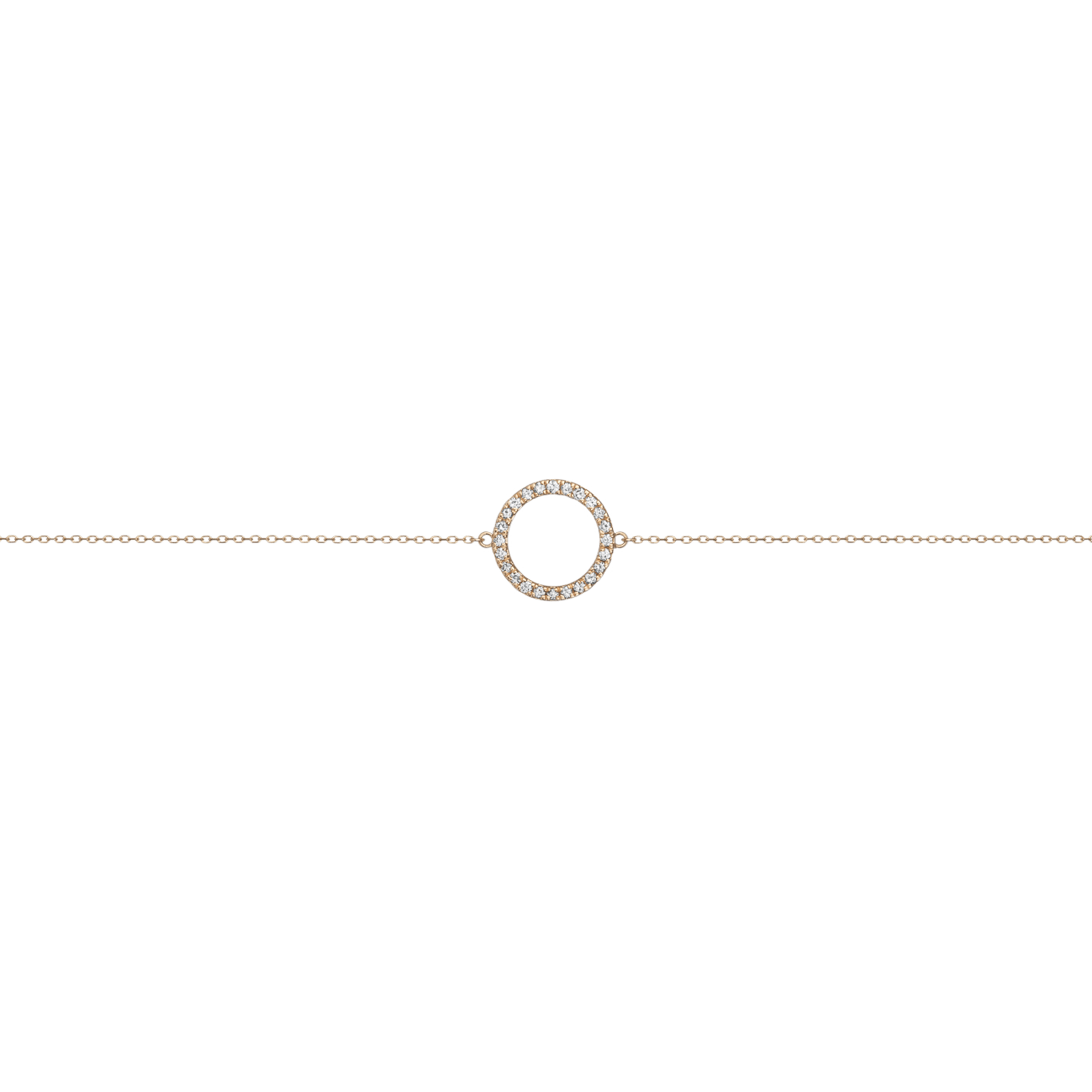 Diamond Circle Bracelet Yellow Gold Vermeil 14k Yellow Gold 18k Yellow Gold White Diamonds  First