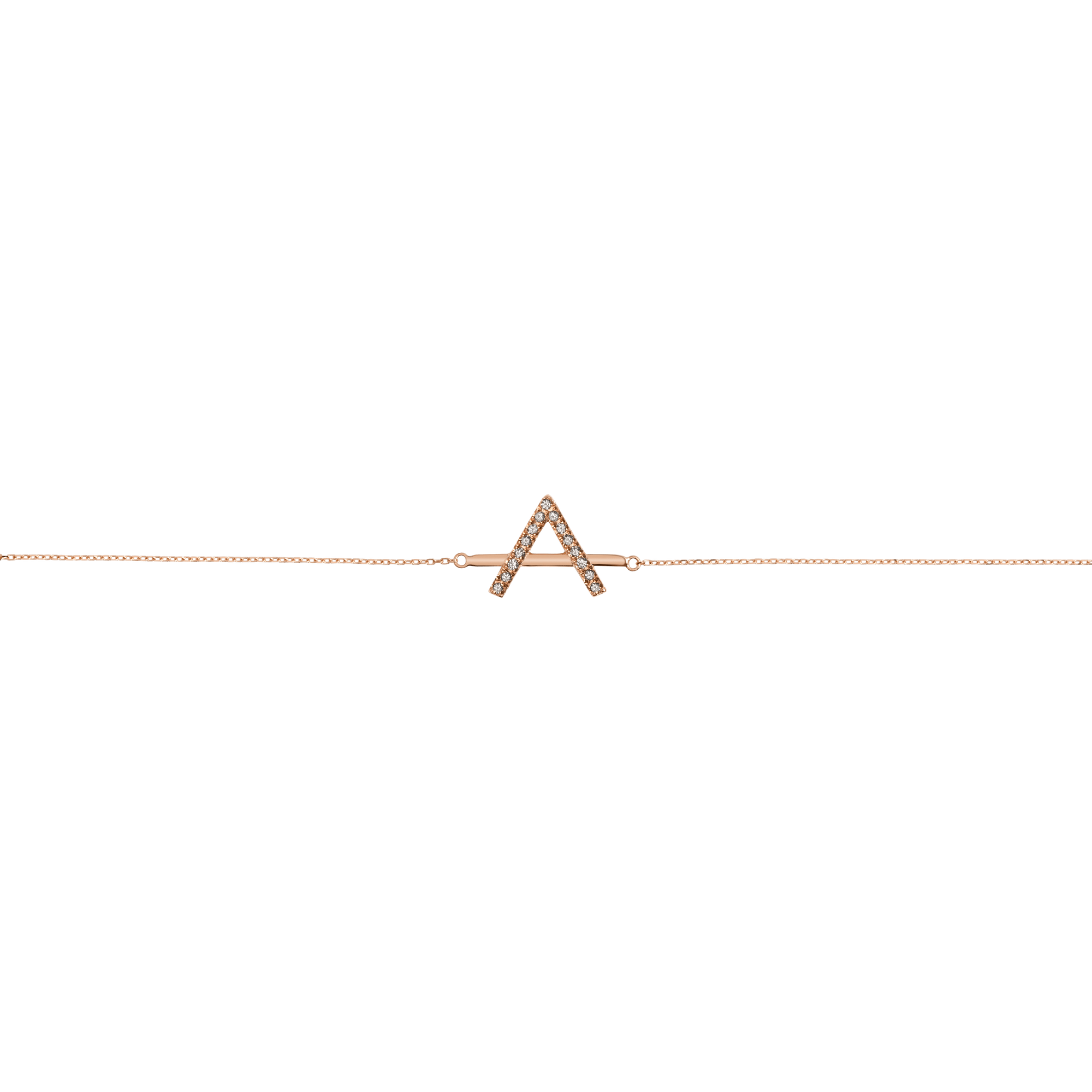 Icon Bracelet with Diamonds 14k Rose Gold 18k Rose Gold White Diamonds