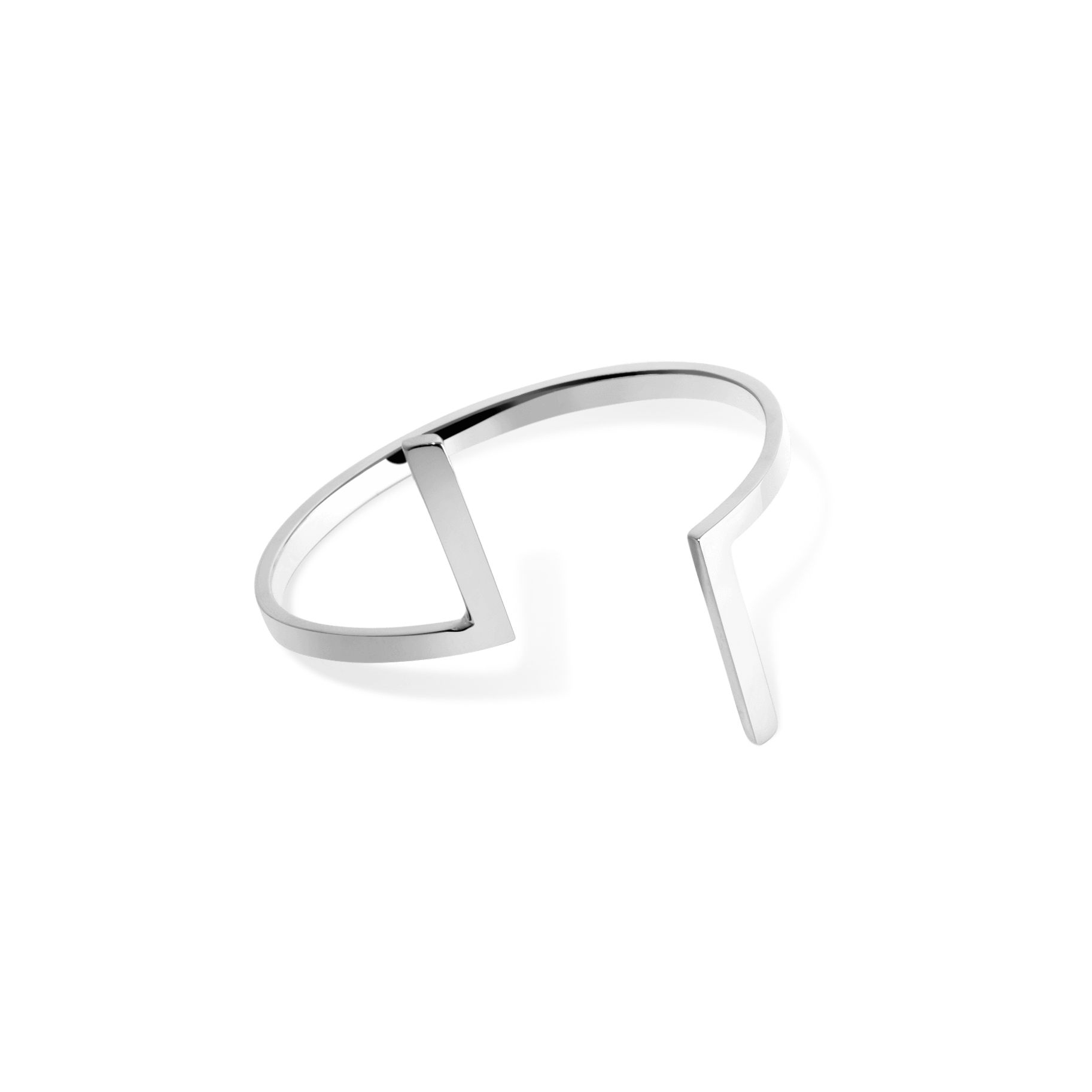 Inverse Cuff Sterling Silver White Gold Vermeil 14k White Gold 18k White Gold Laid down