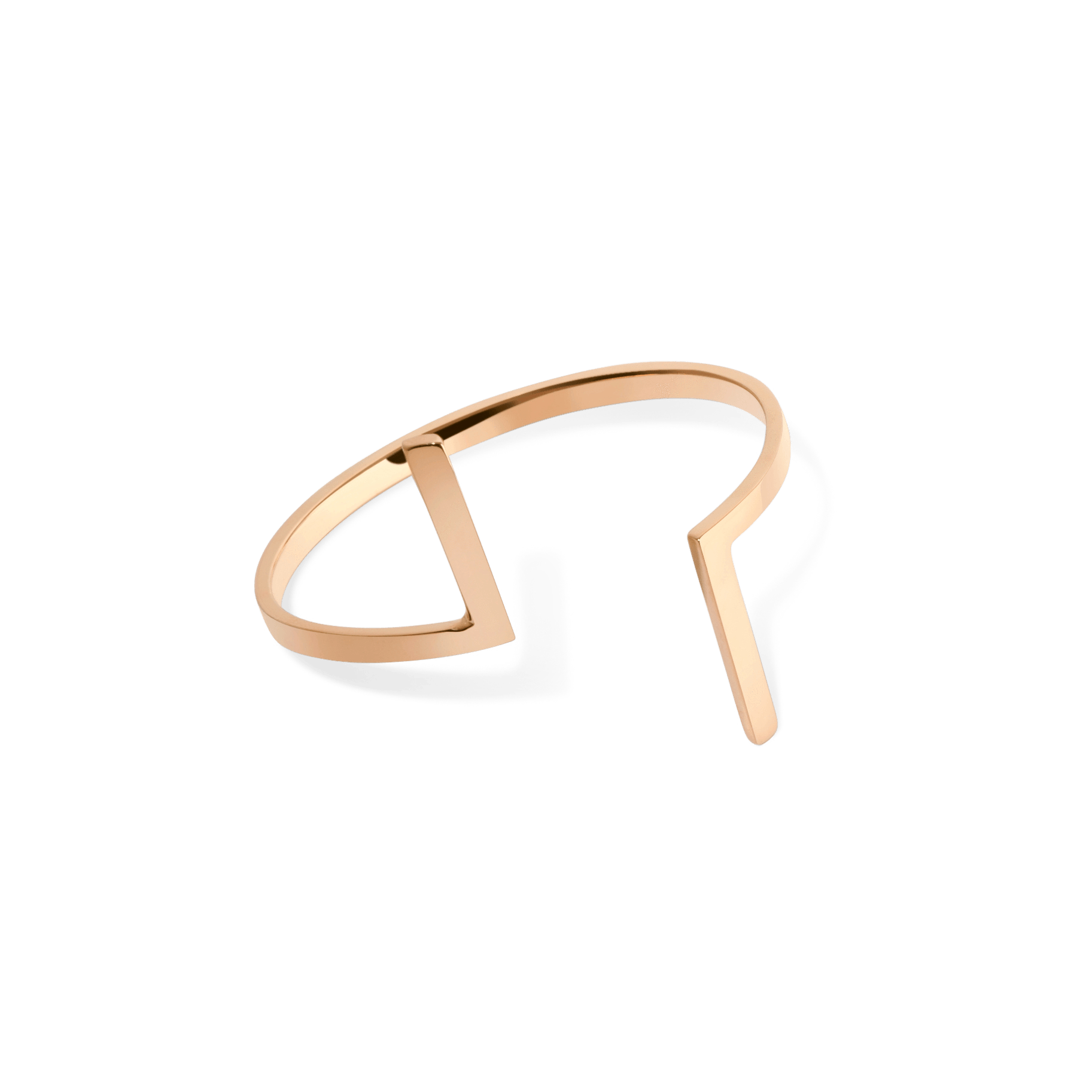 Inverse Cuff Rose Gold Vermeil 14k Rose Gold 18k Rose Gold Laid down