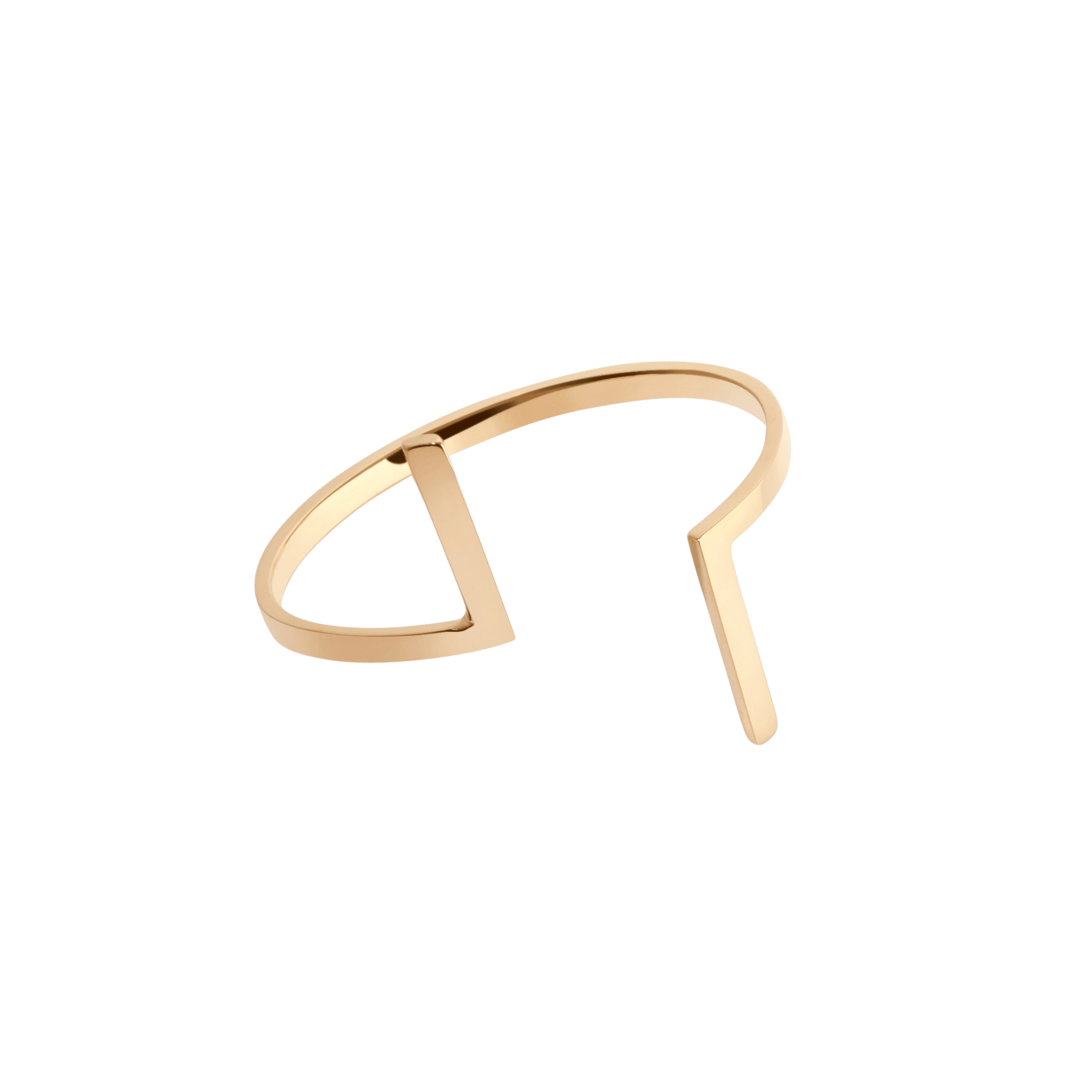 Inverse Cuff Yellow Gold Vermeil 14k Yellow Gold 18k Yellow Gold Laid down