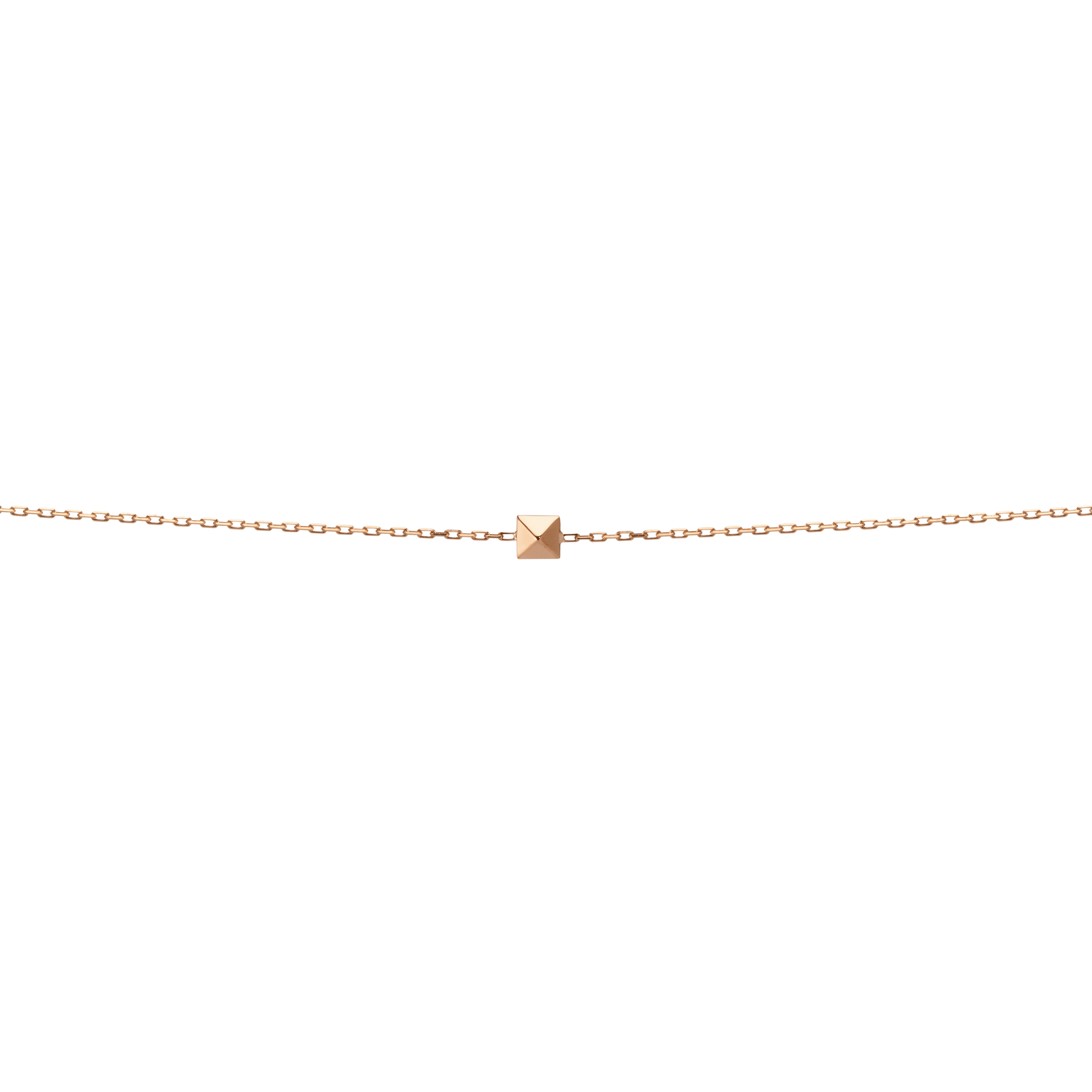 Mini Charm Pyramid Bracelet 14k Rose Gold 18k Rose Gold     Front First
