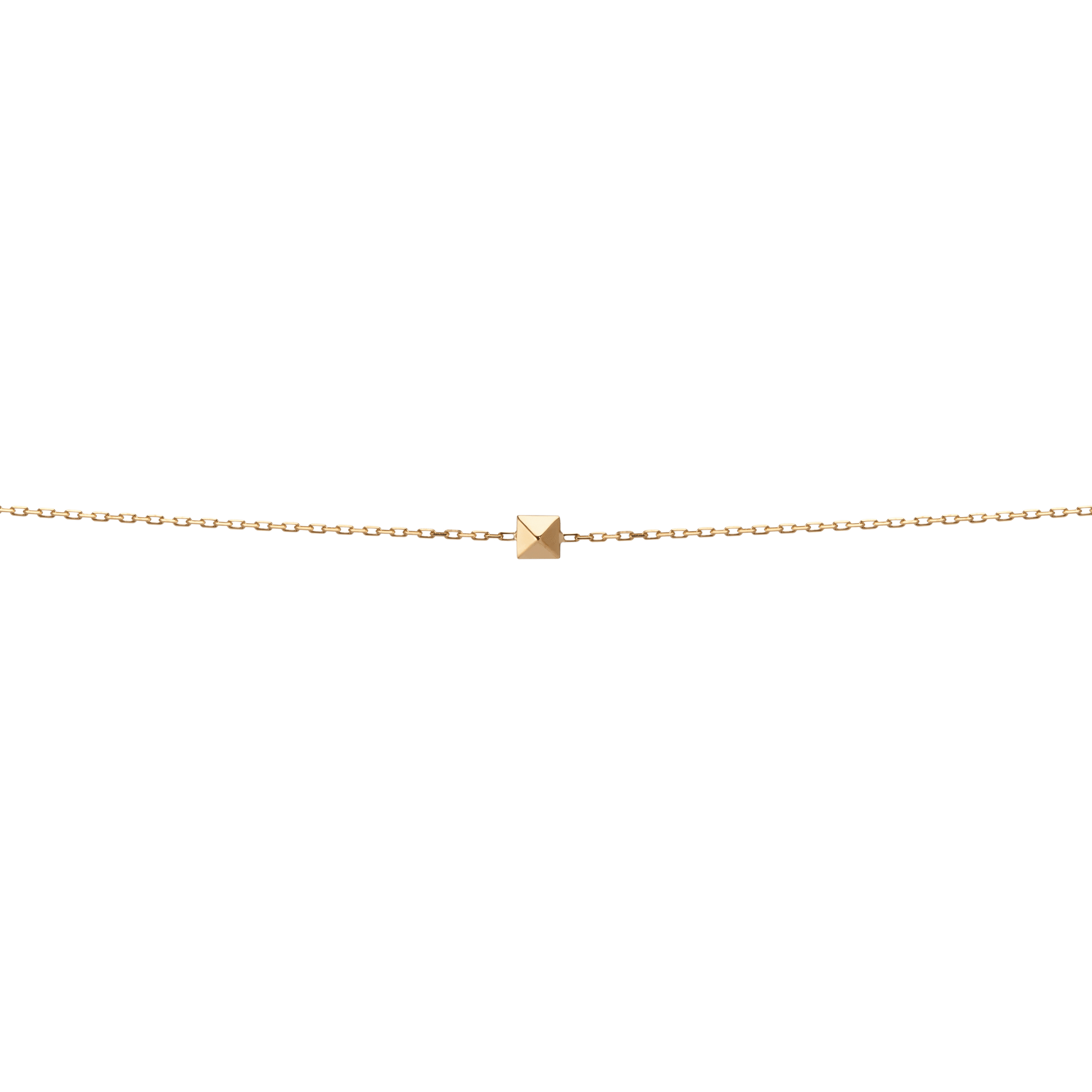 Mini Charm Pyramid Bracelet Yellow Gold Vermeil 14k Yellow Gold 18k Yellow Gold     Front First