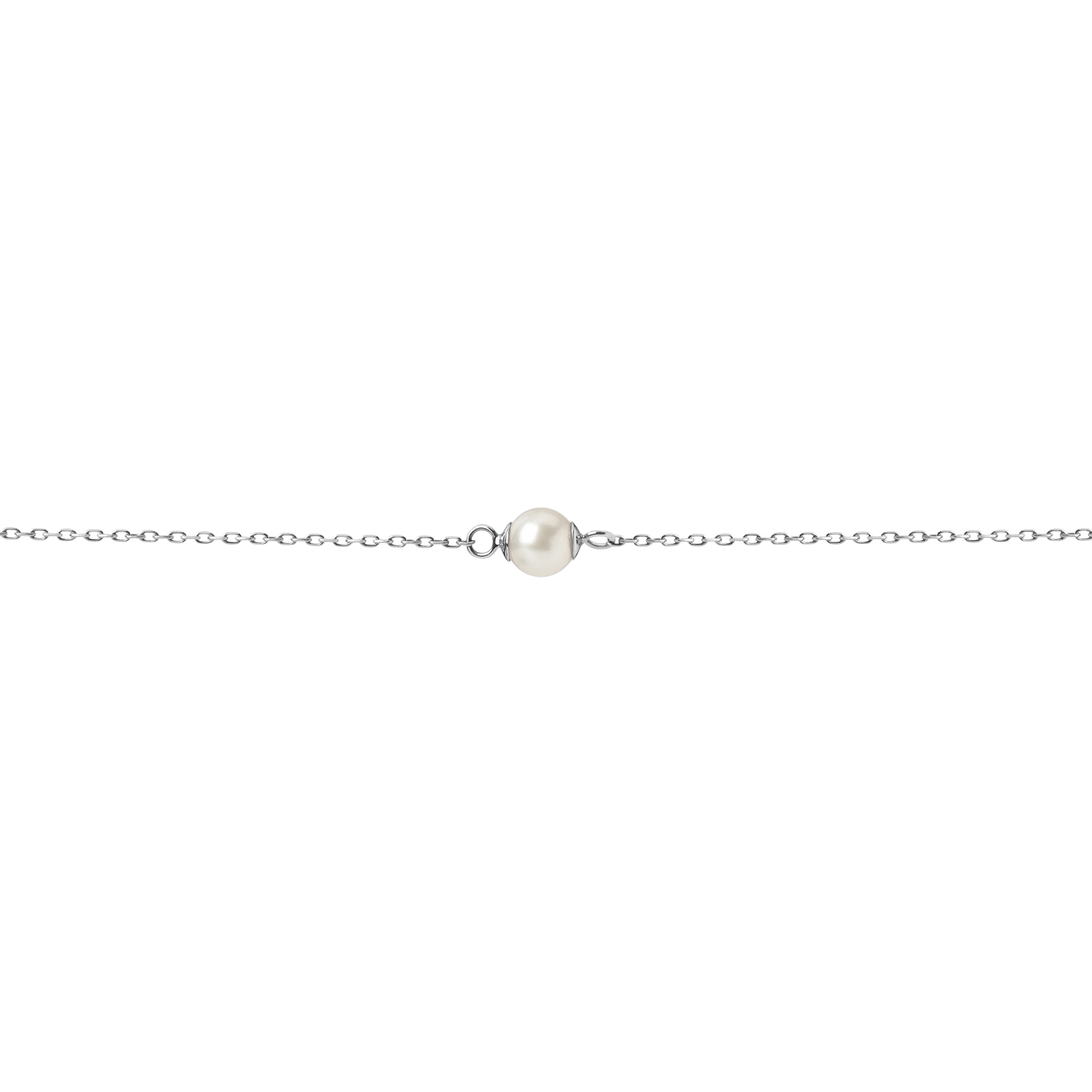 Simple Pearl Bracelet Sterling Silver White Gold Vermeil 14k White Gold 18k White Gold    Front First