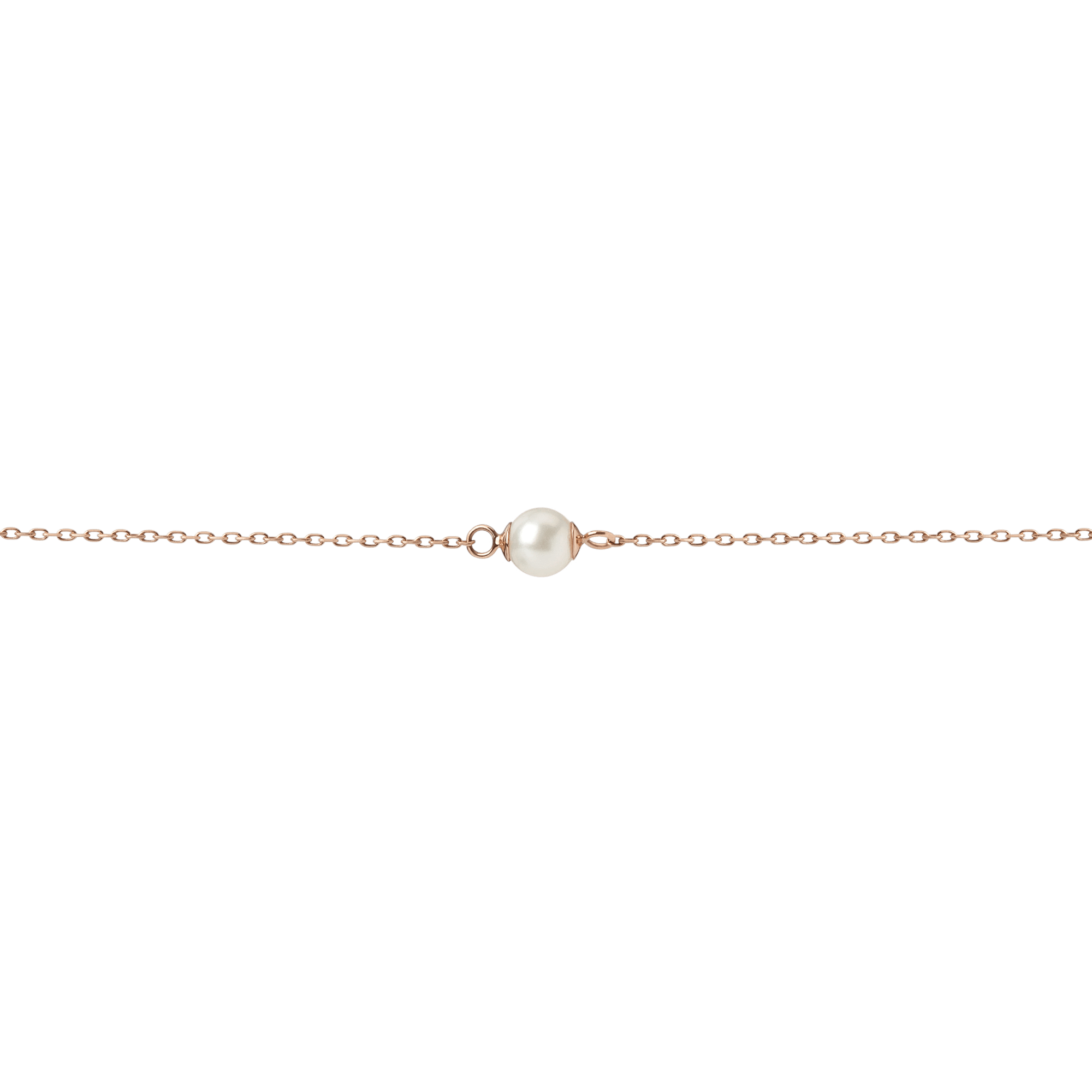 Simple Pearl Bracelet Rose Gold Vermeil 14k Rose Gold 18k Rose Gold   Front First