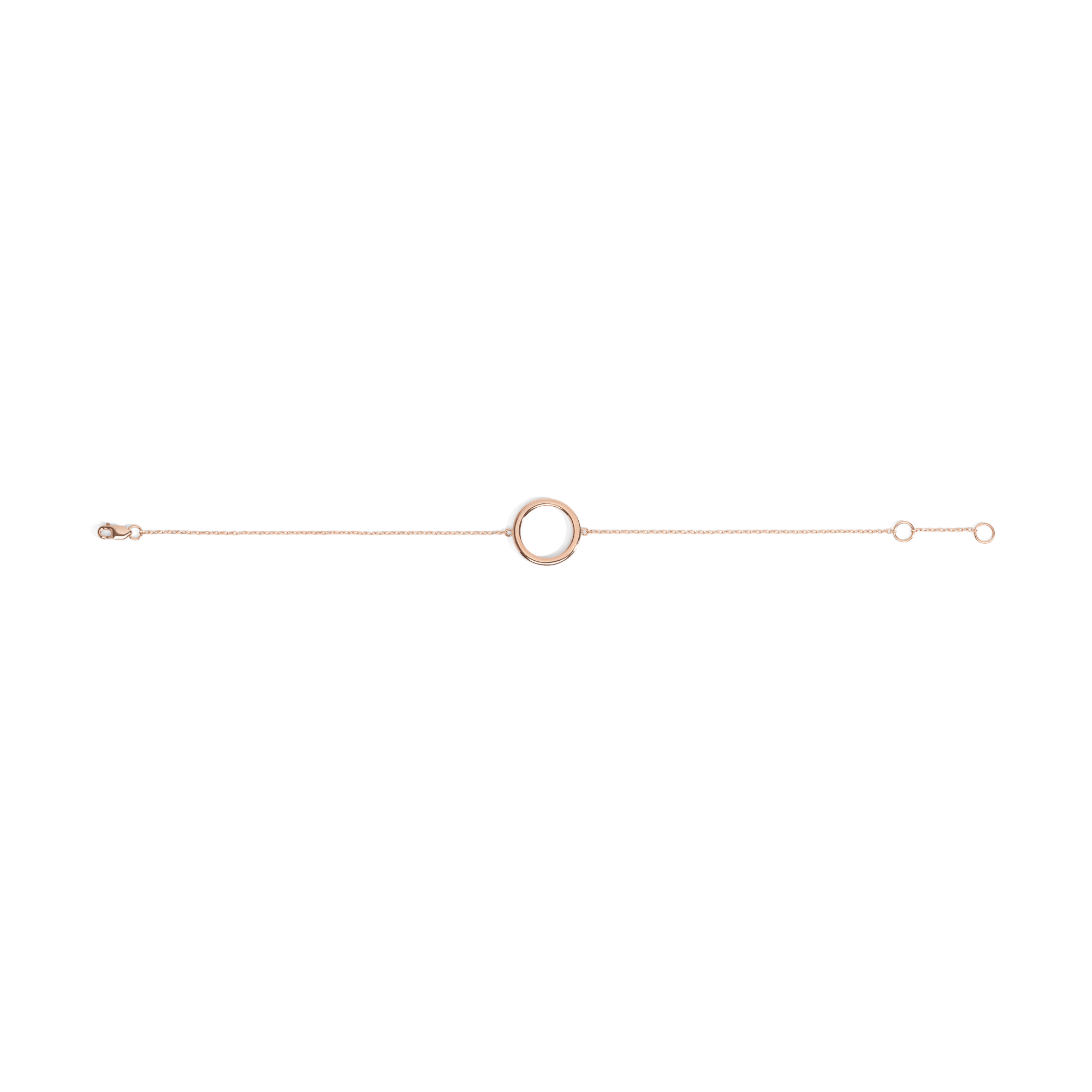 Solid Circle Bracelet Rose Gold Vermeil 14k Rose Gold 18k Rose Gold