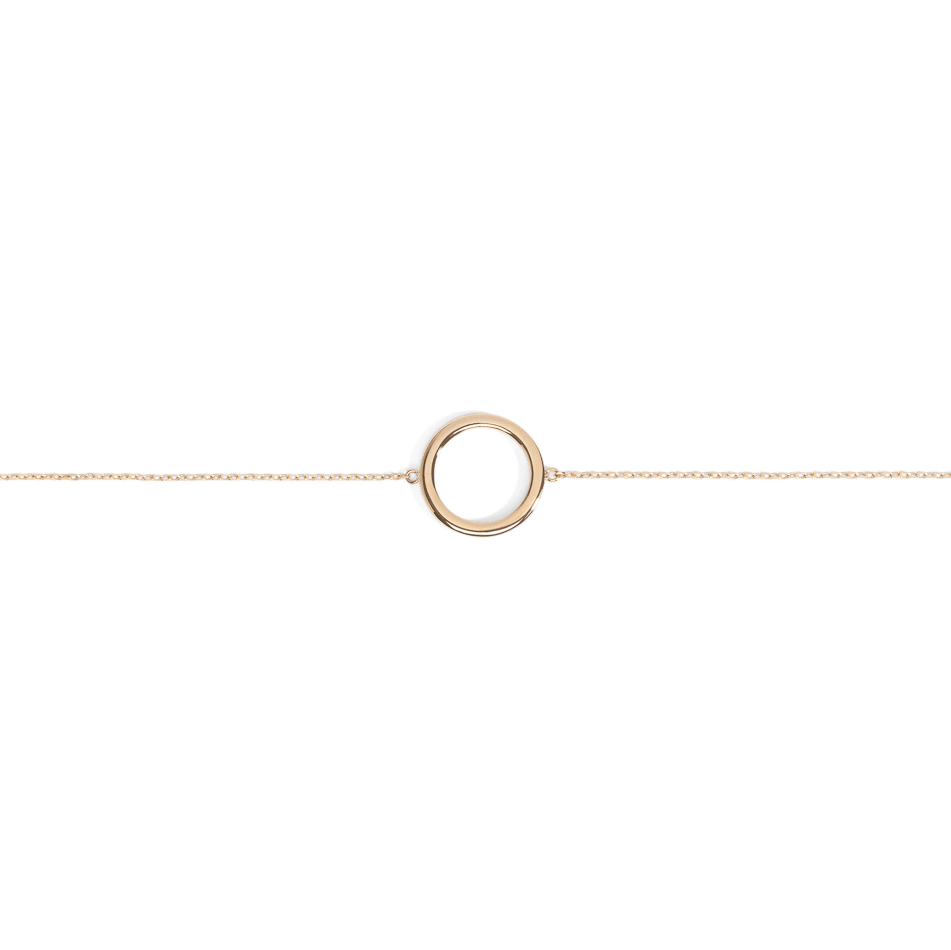 Solid Circle Bracelet Yellow Gold Vermeil 14k Yellow Gold 18k Yellow Gold     Front First