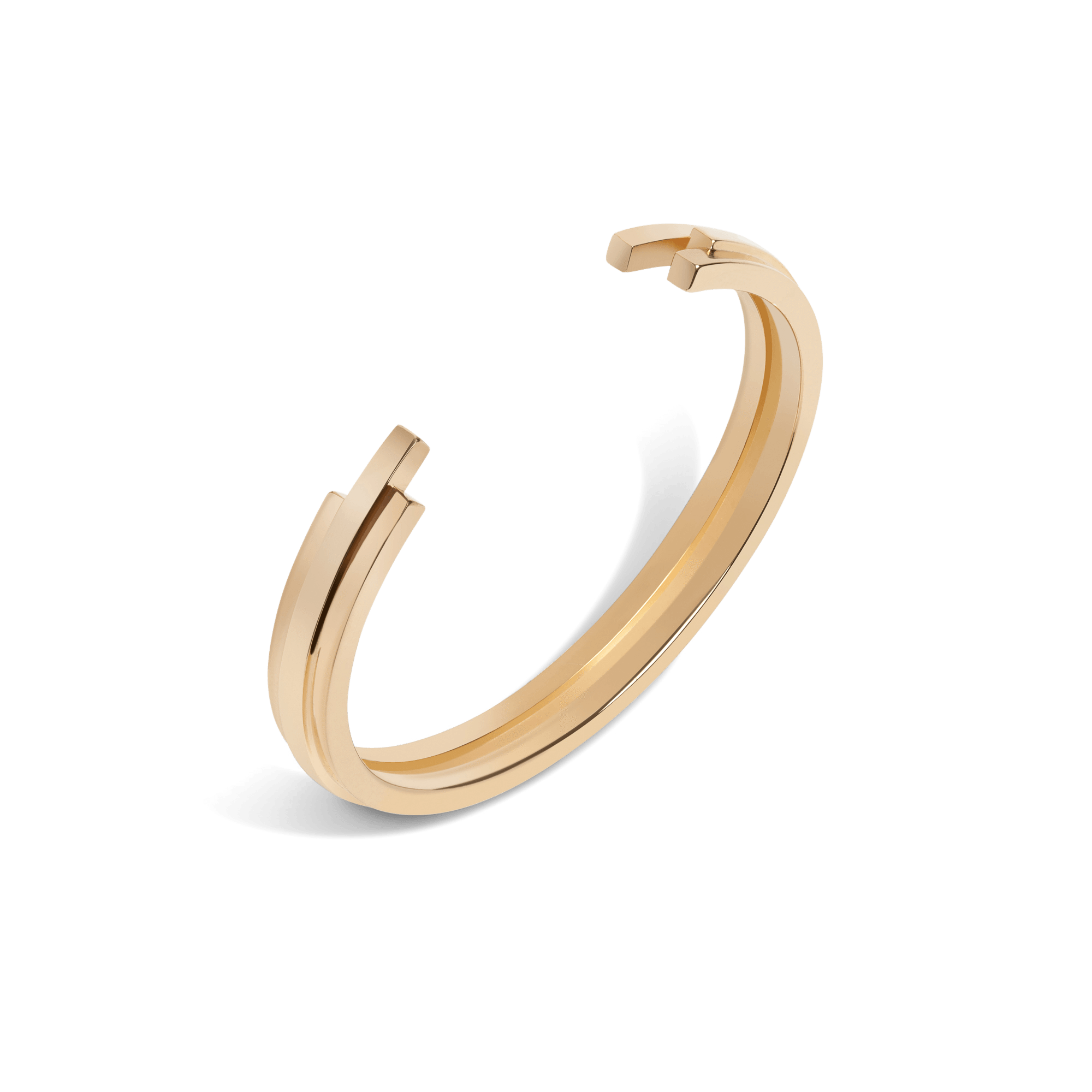 Tribar Cuff Yellow Gold Vermeil 14k Yellow Gold 18k Yellow Gold Half Side   Front First