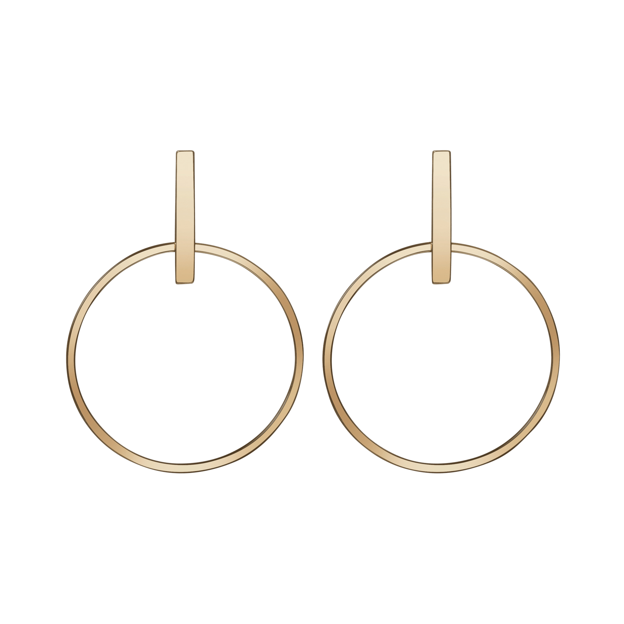 Circle Earrings Yellow Gold Vermeil 14k Yellow Gold 18k Yellow Gold   Front First Pair | Single |