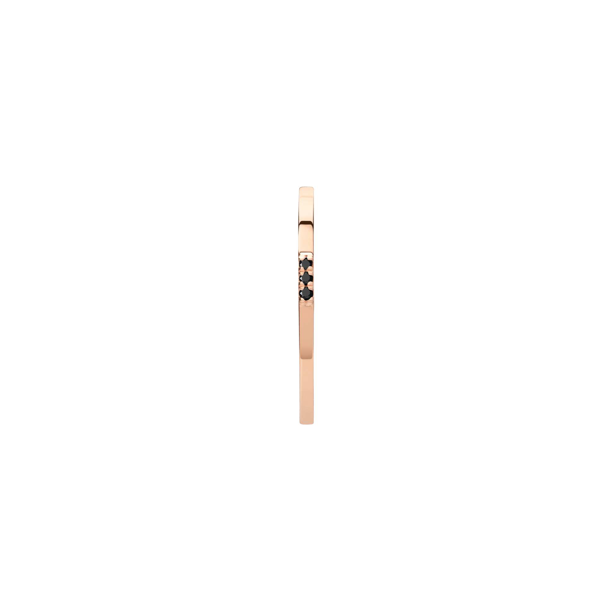 Cuff Earring with Diamonds Rose Gold Vermeil 14k Rose Gold 18k Rose Gold Black Diamonds    Pair | Single |