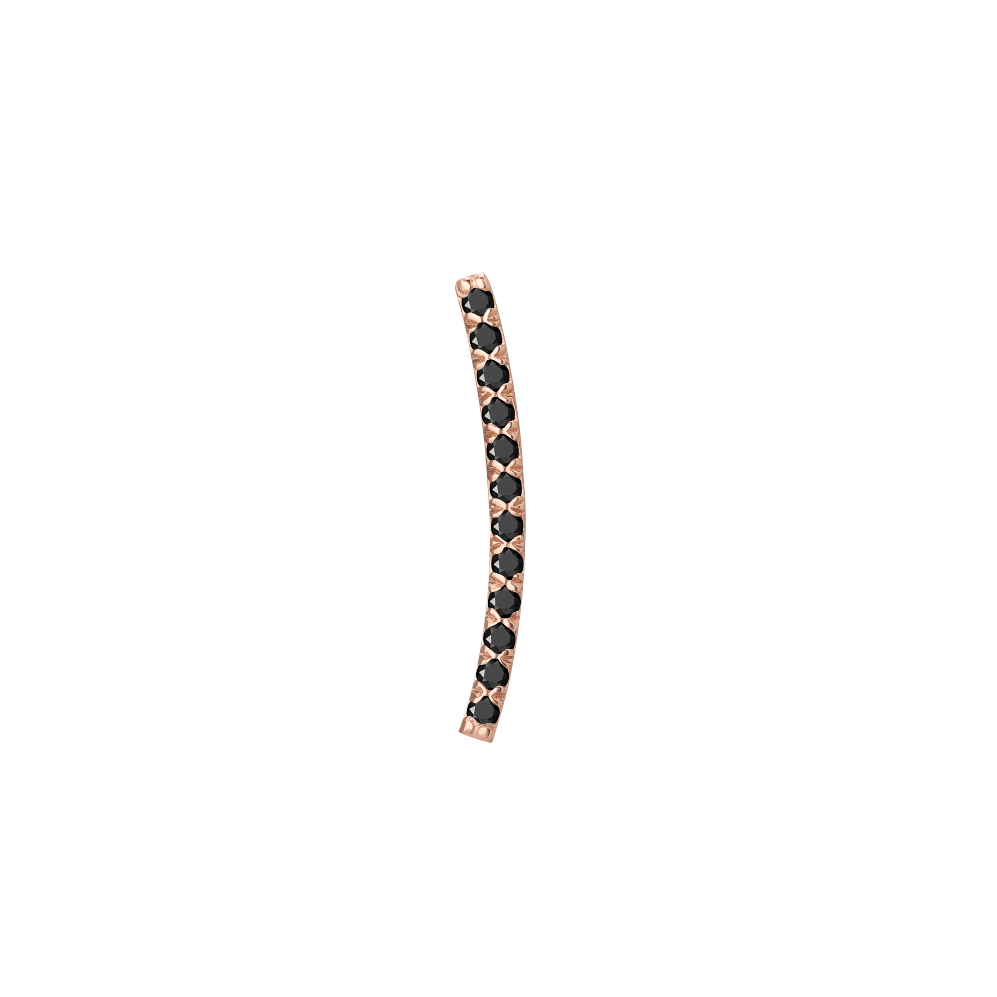 Diamond Path Earring Rose Gold Vermeil 14k Rose Gold 18k Rose Gold Black Diamonds