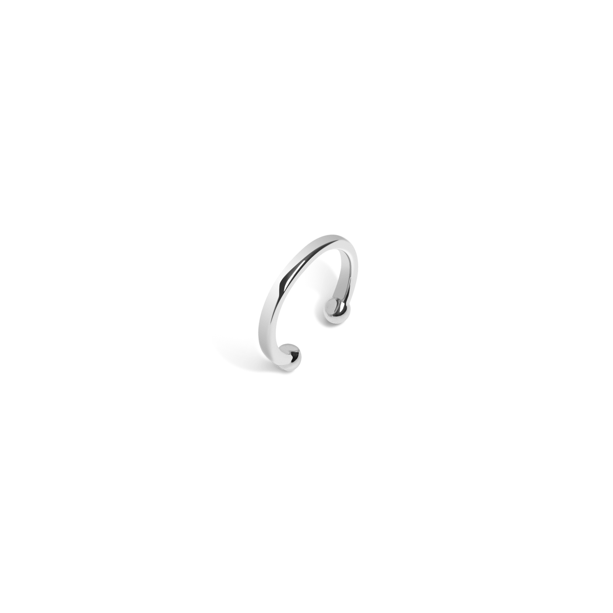 Simple Mini Earcuff Sterling Silver White Gold Vermeil 14k White Gold 18k White Gold Half Side
