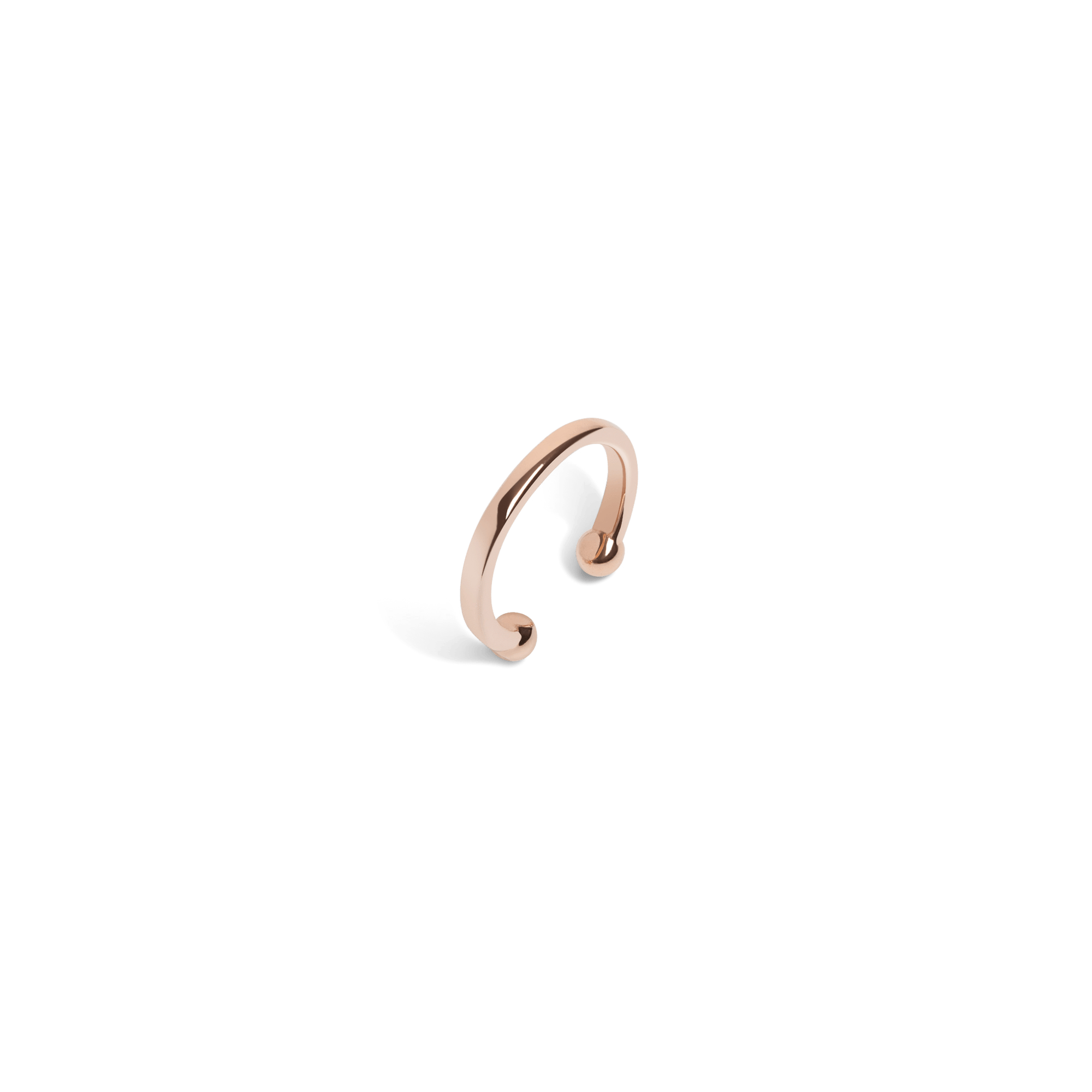 Simple Mini Earcuff Rose Gold Vermeil 14k Rose Gold 18k Rose Gold Half Side
