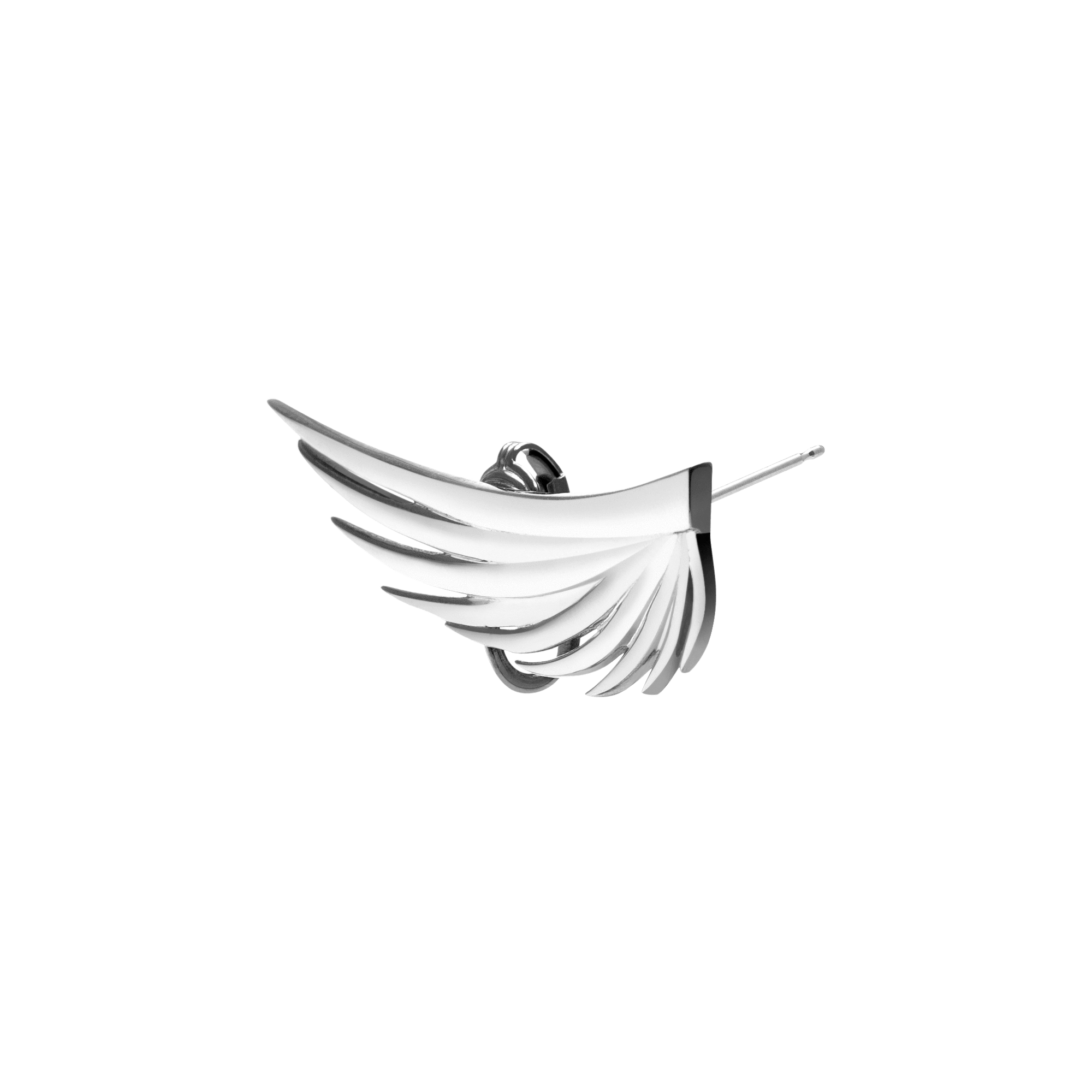Feather Ear Cuff Sterling Silver White Gold Vermeil 14k White Gold 18k White Gold Half Side   Pair | Single |