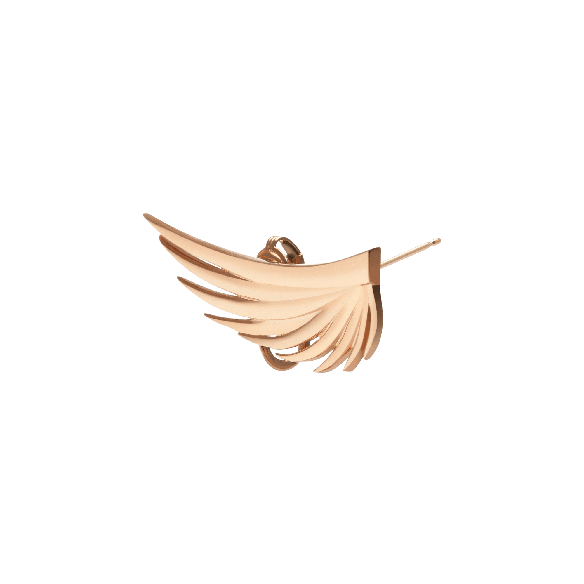 Feather Ear Cuff Rose Gold Vermeil 14k Rose Gold 18k Rose Gold Half Side   Pair | Single |