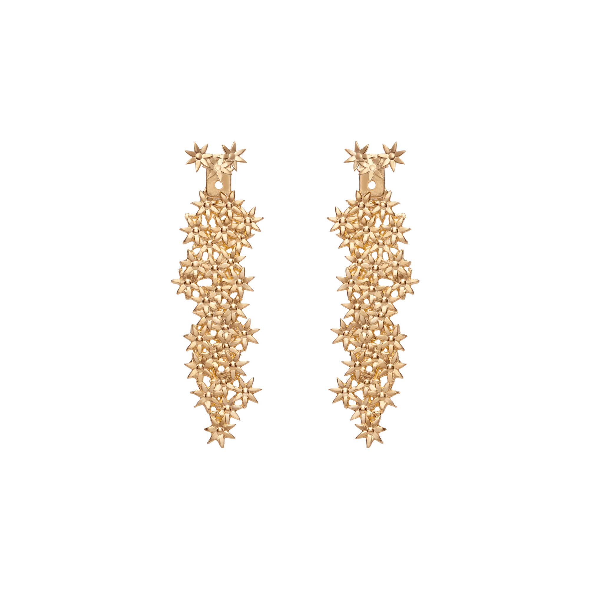 Flower Earring Back Large Yellow Gold Vermeil 14k Yellow Gold 18k Yellow Gold    Front First Pair | Single |